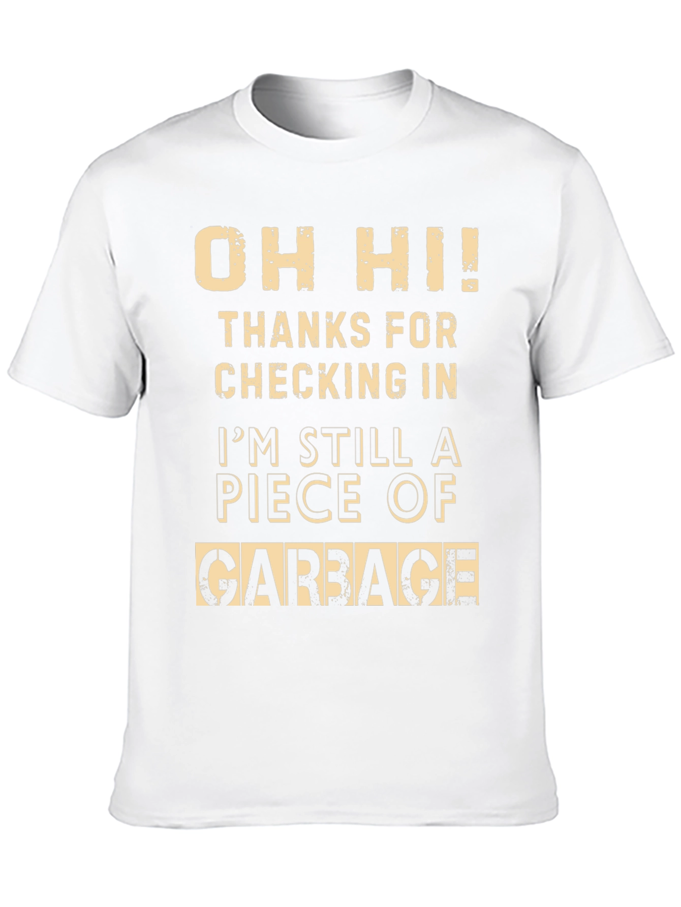 Black Funny "Piece of Garbage" Graphic Tee - Novelty Humor T-Shirt view 10