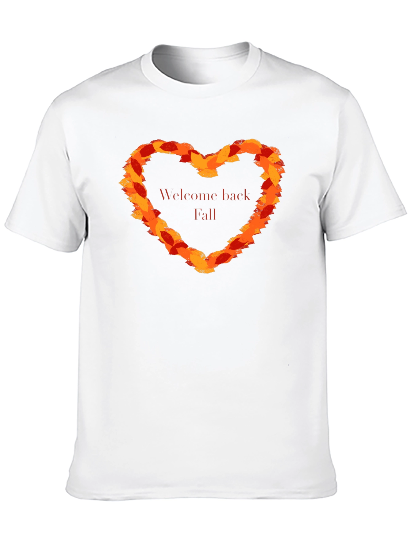 Black Welcome Back Fall Leaf Heart T-Shirt view 10