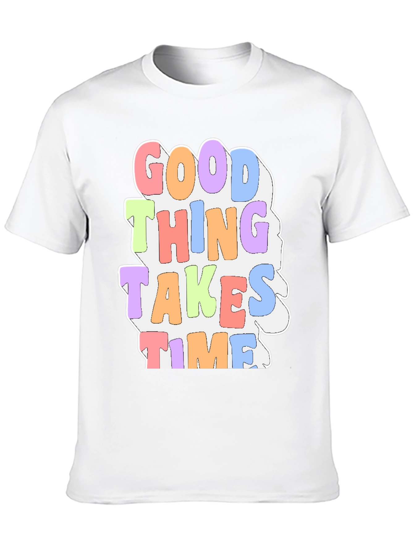 Black Good Things Take Time Graphic Tee view 10