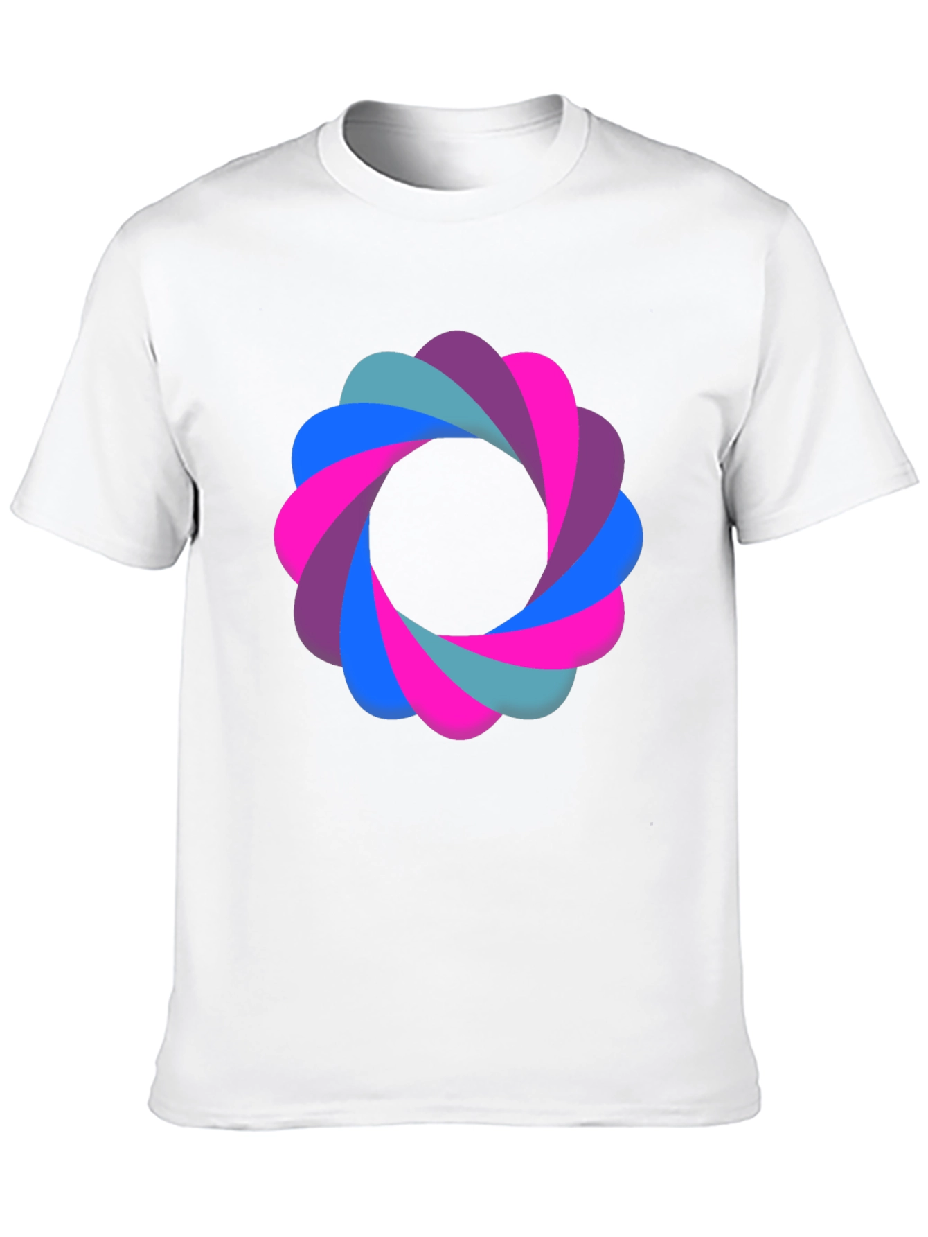 Black Abstract Flower Graphic Black T-Shirt view 10