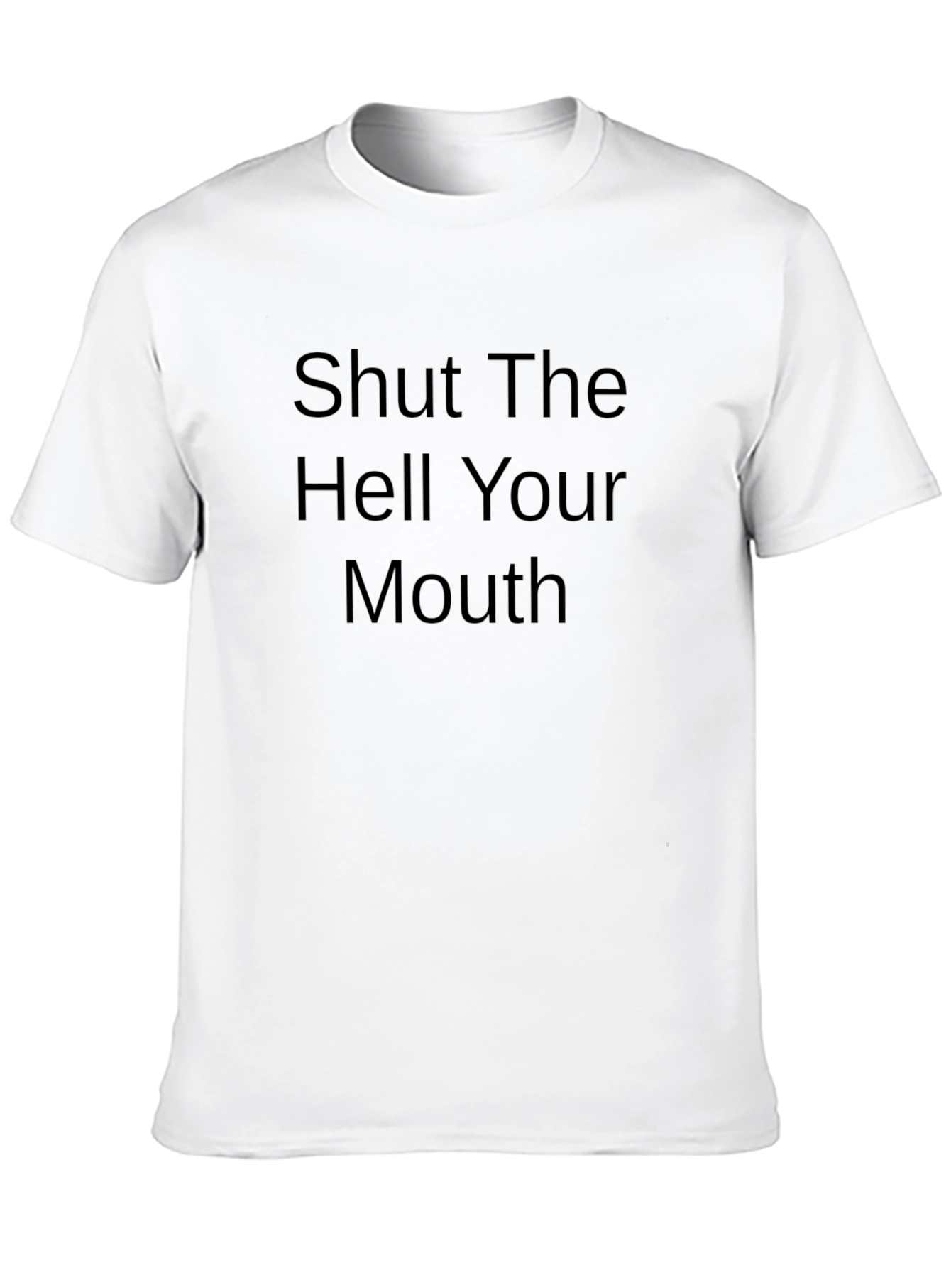 Black Shut The Hell Your Mouth Graphic Tee - Men's Black T-Shirt view 10