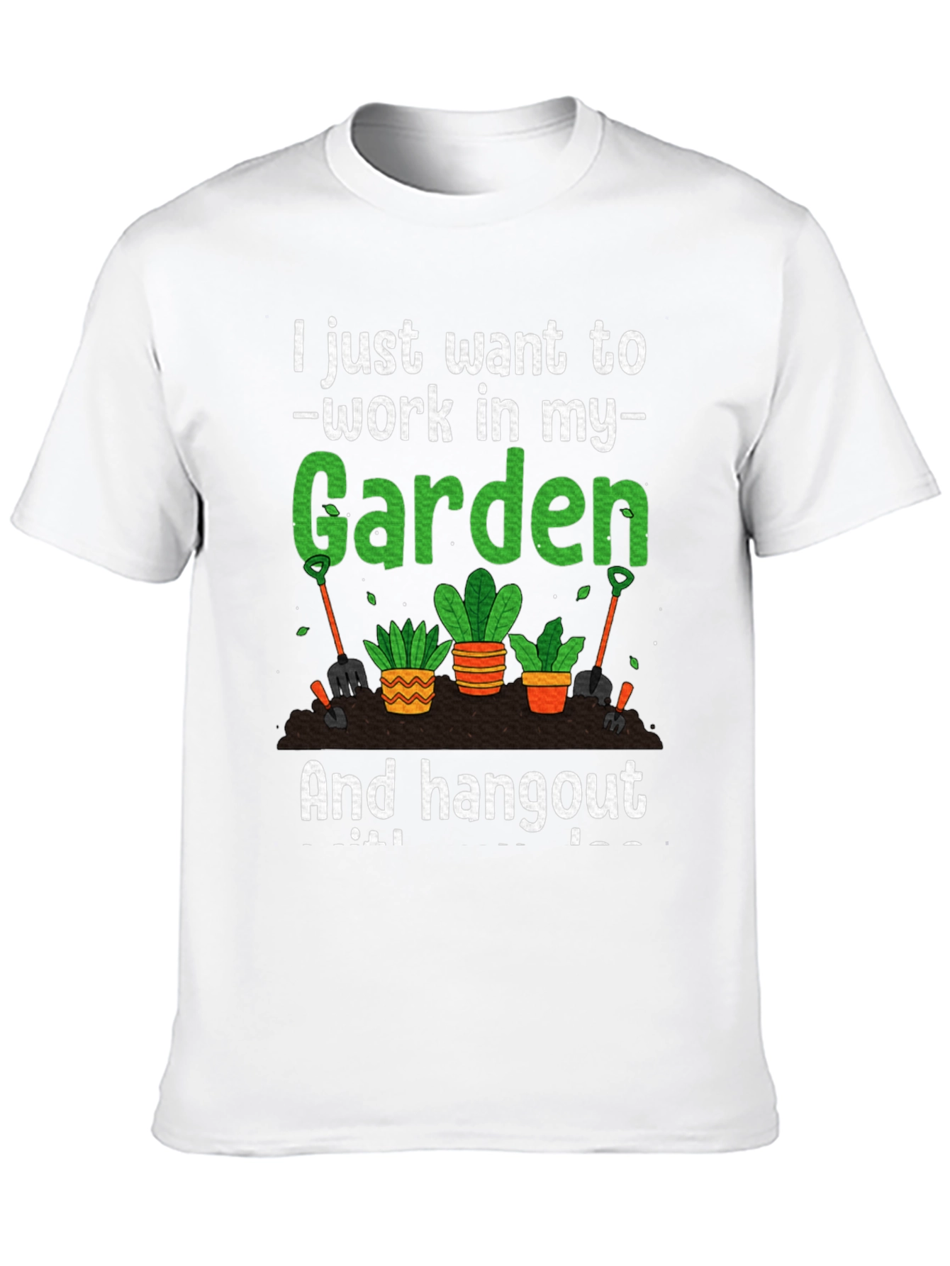 Black Gardening T-Shirt: Work In My Garden view 10