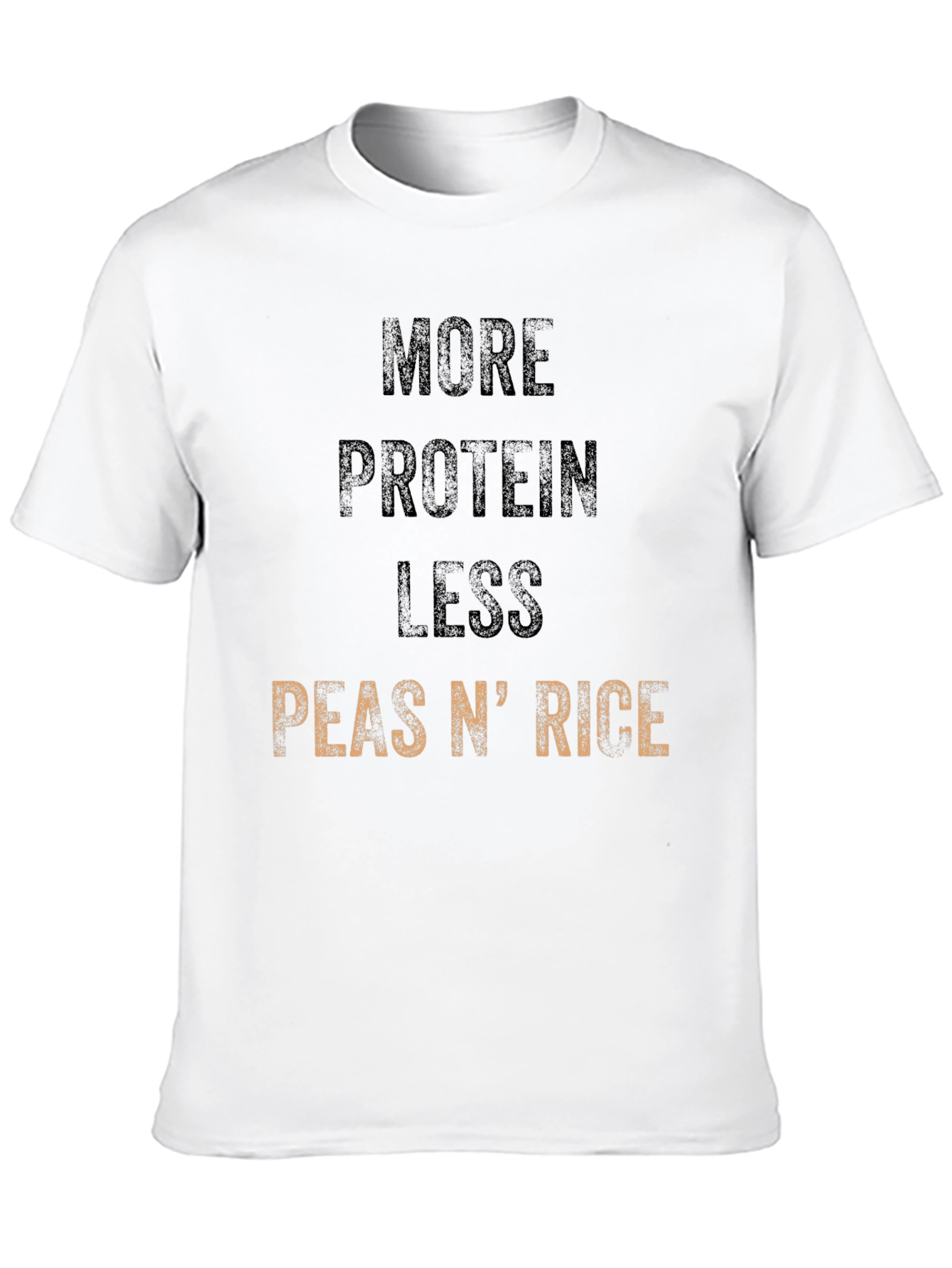 Black More Protein Less Peas N' Rice Graphic Tee view 10