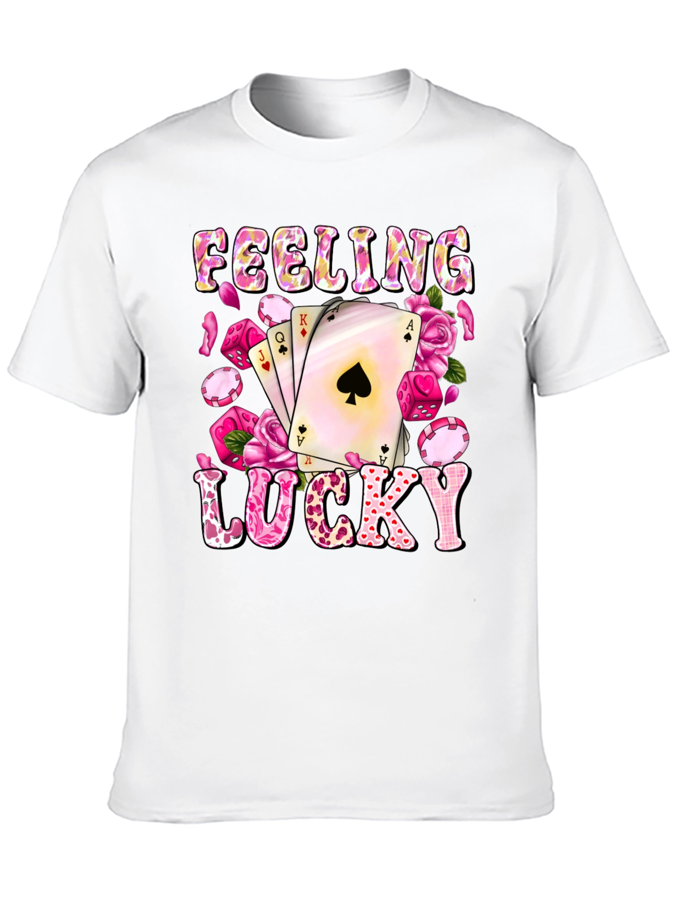 Feeling Lucky Poker Card Graphic Tee - 10