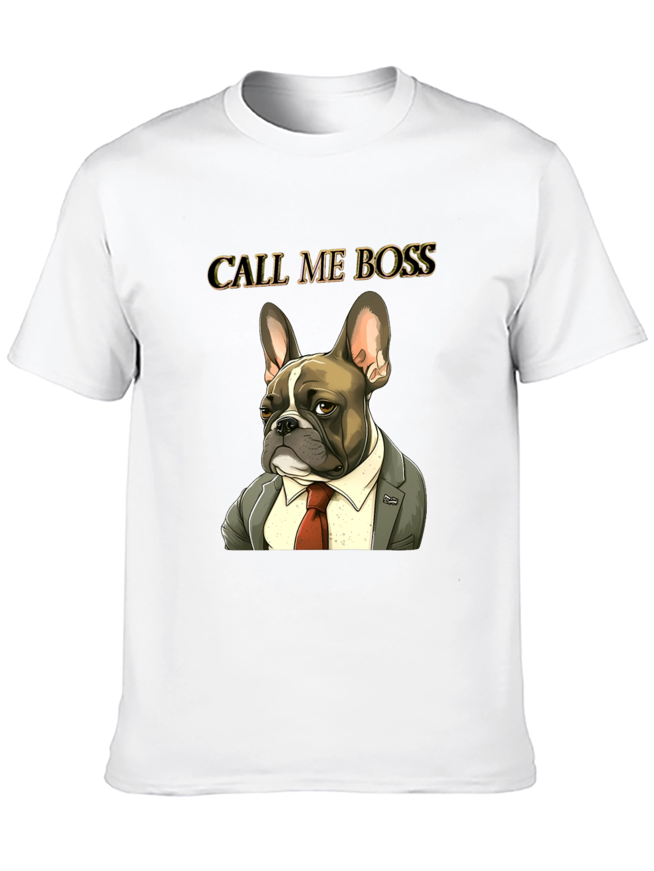 Black Call Me Boss Bulldog Graphic Tee - Black view 10