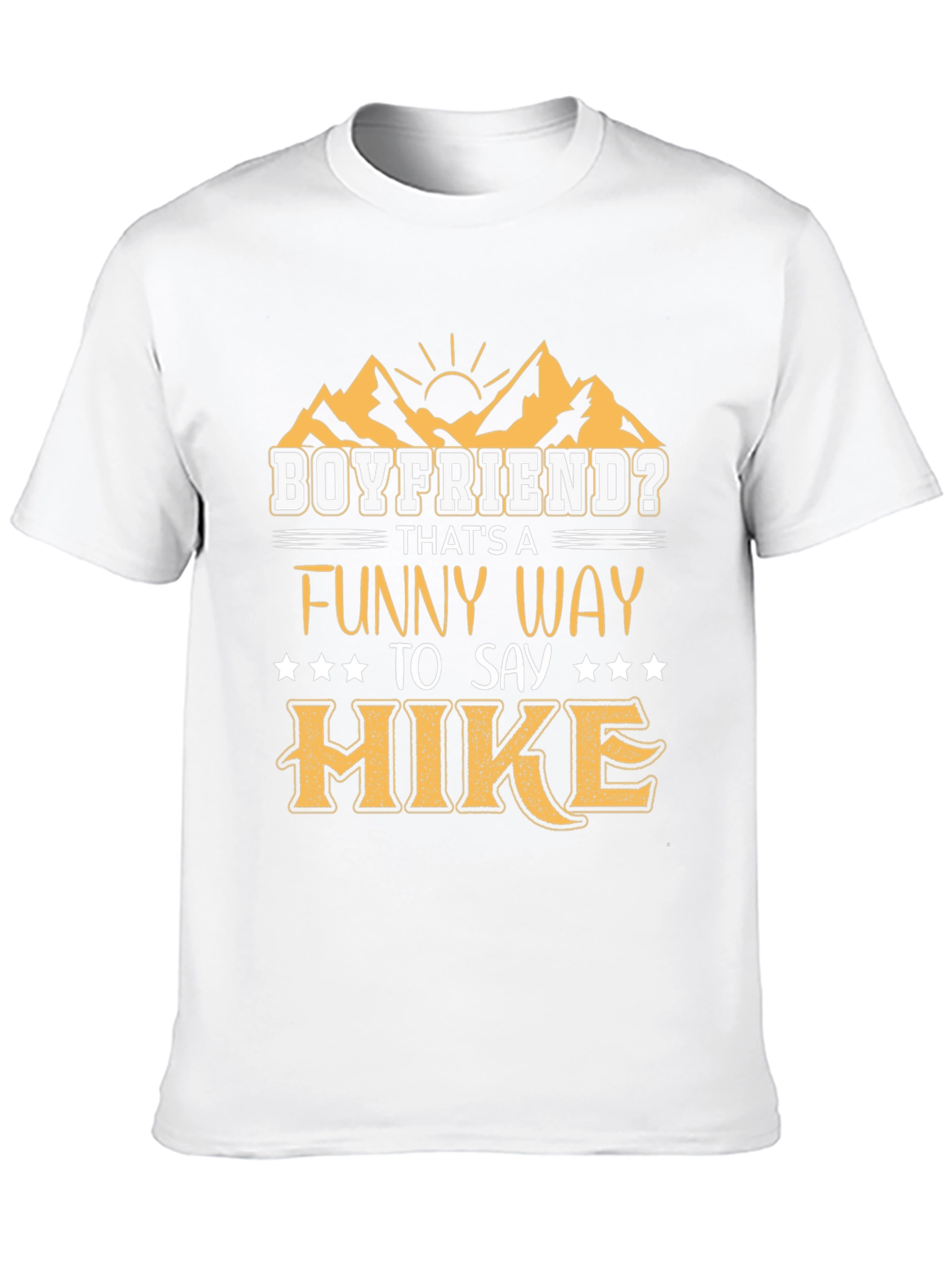 Black Boyfriend Hike Funny Graphic T-Shirt view 10