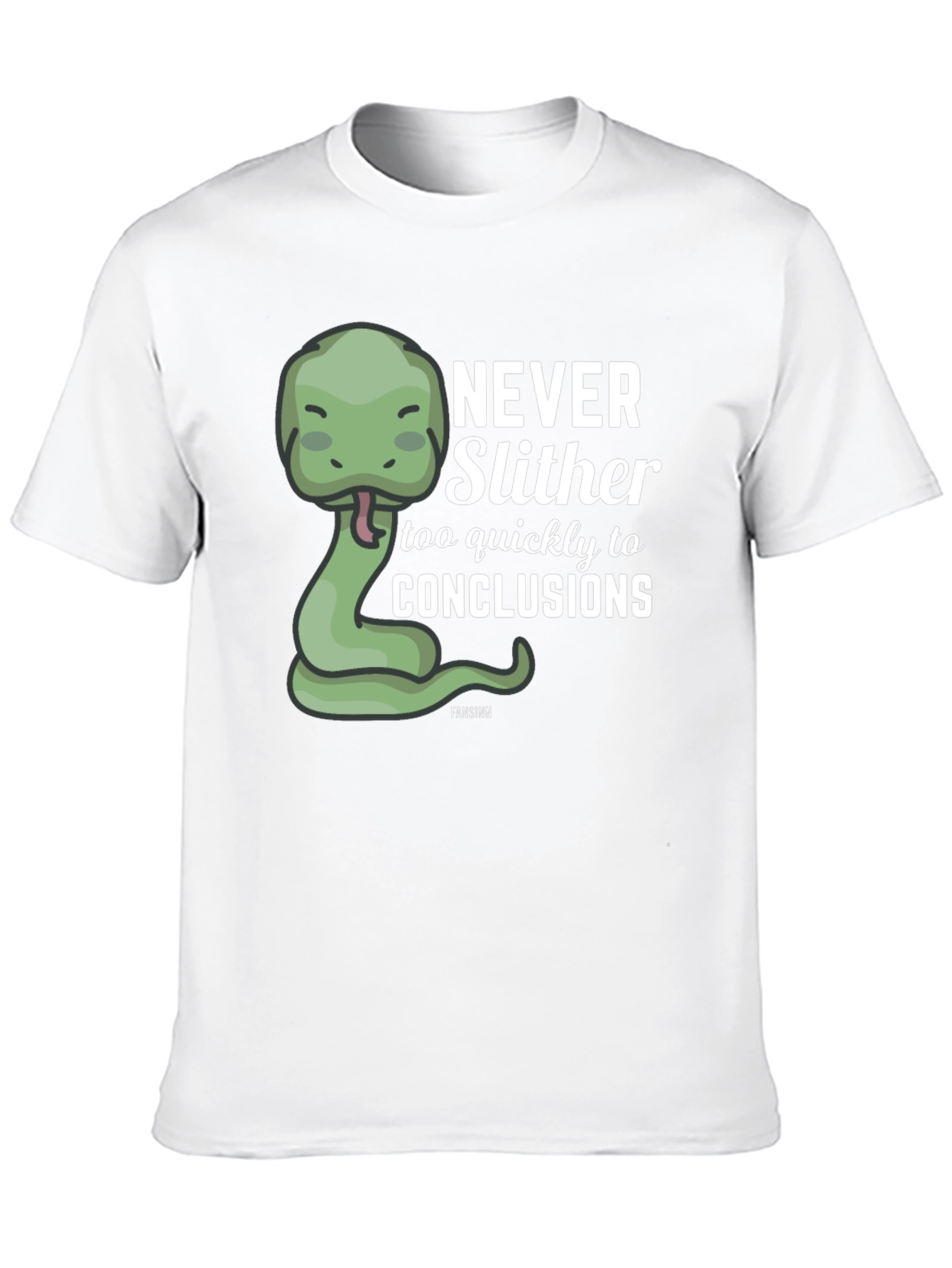 Black Never Slither Funny Graphic T-Shirt view 10