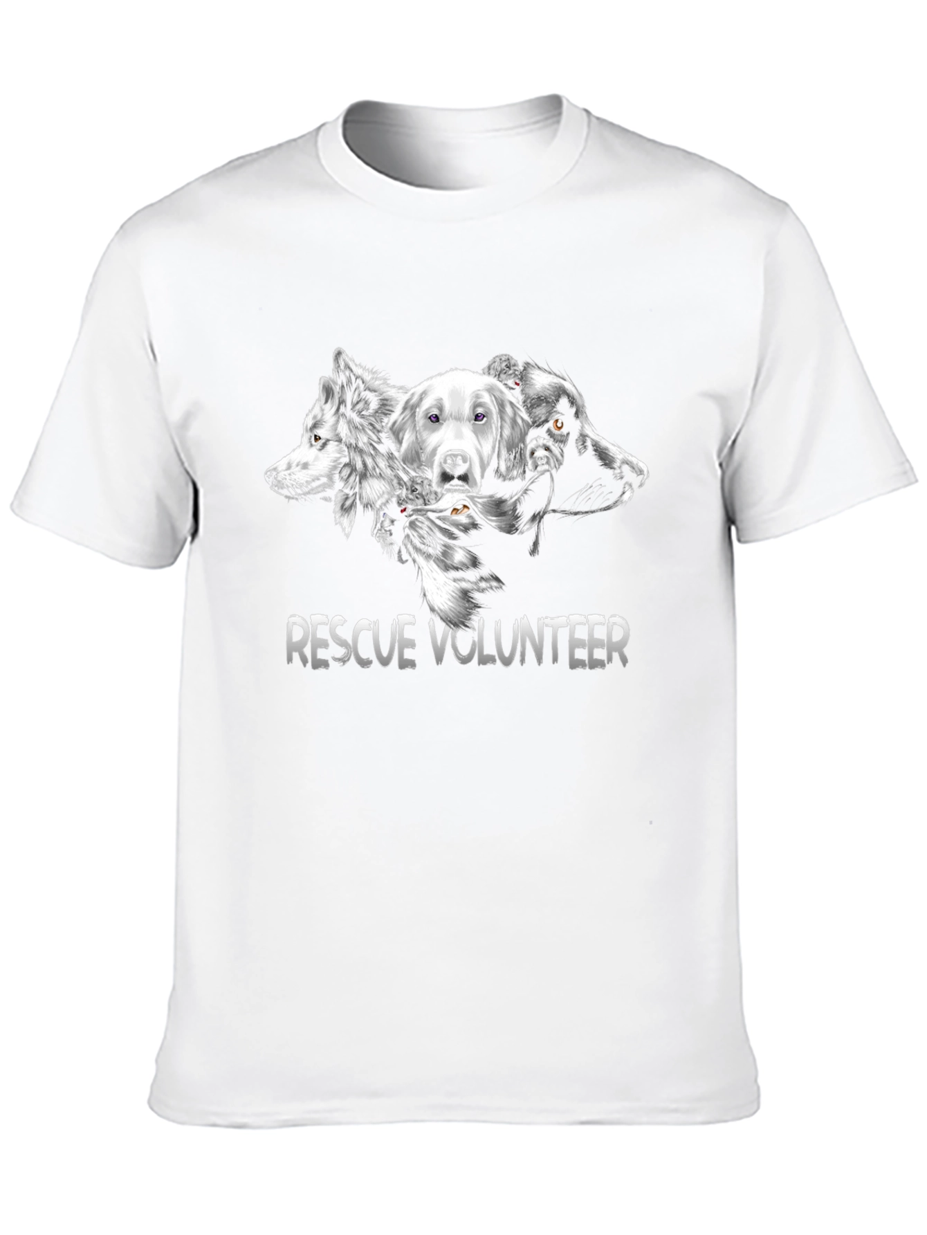 Black Rescue Volunteer Animal Lover T-Shirt view 10