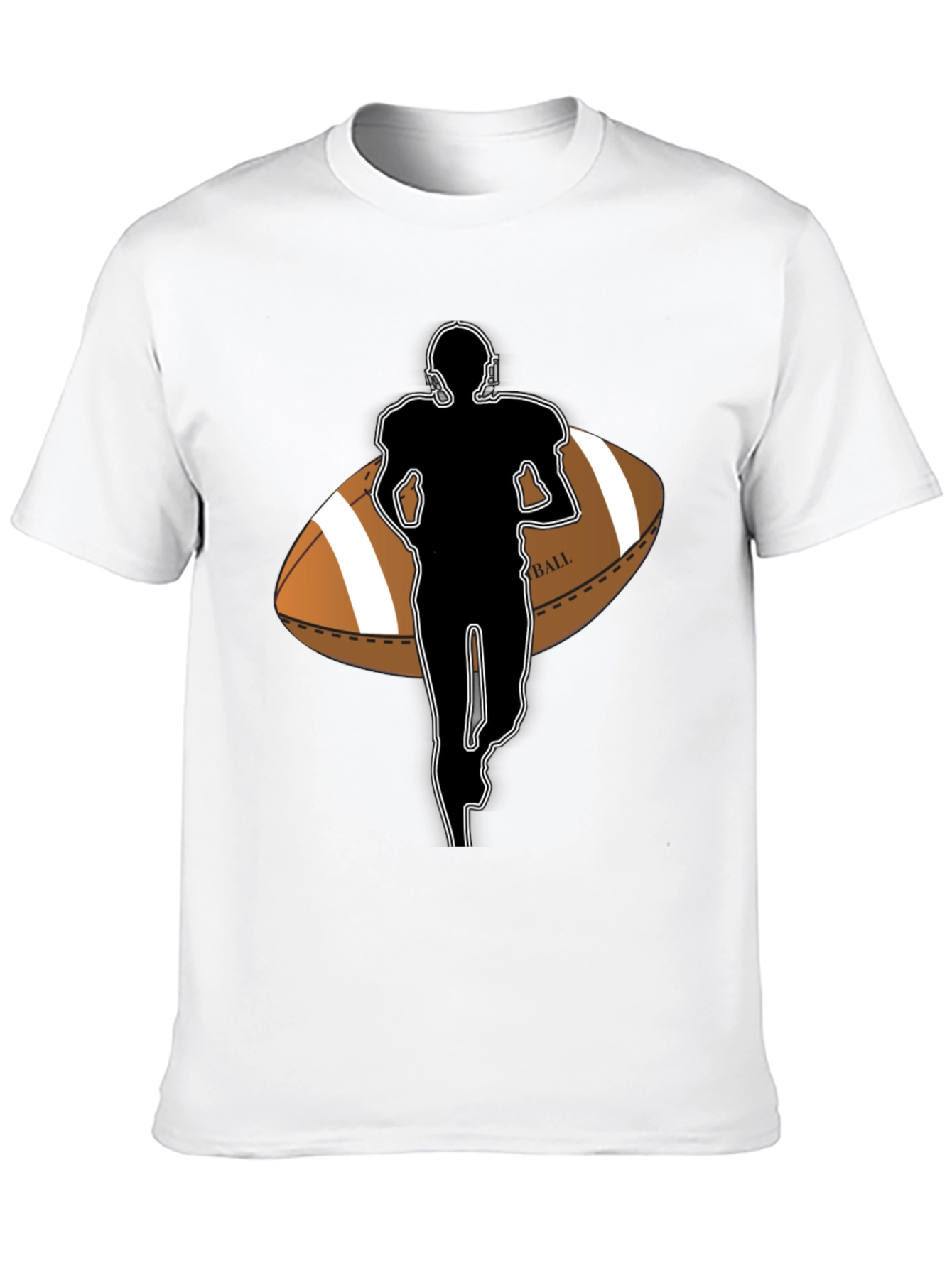 Black Football Player Graphic Tee view 10
