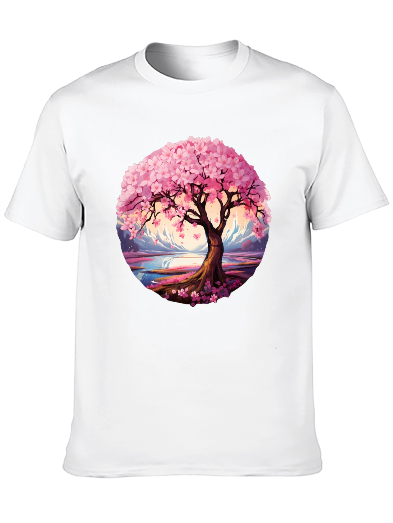 Black Cherry Blossom Tree Graphic Tee view 10