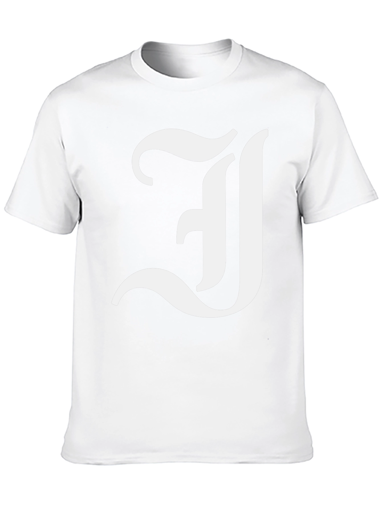 Black Letter J Graphic Tee - Black Cotton Blend Shirt view 10
