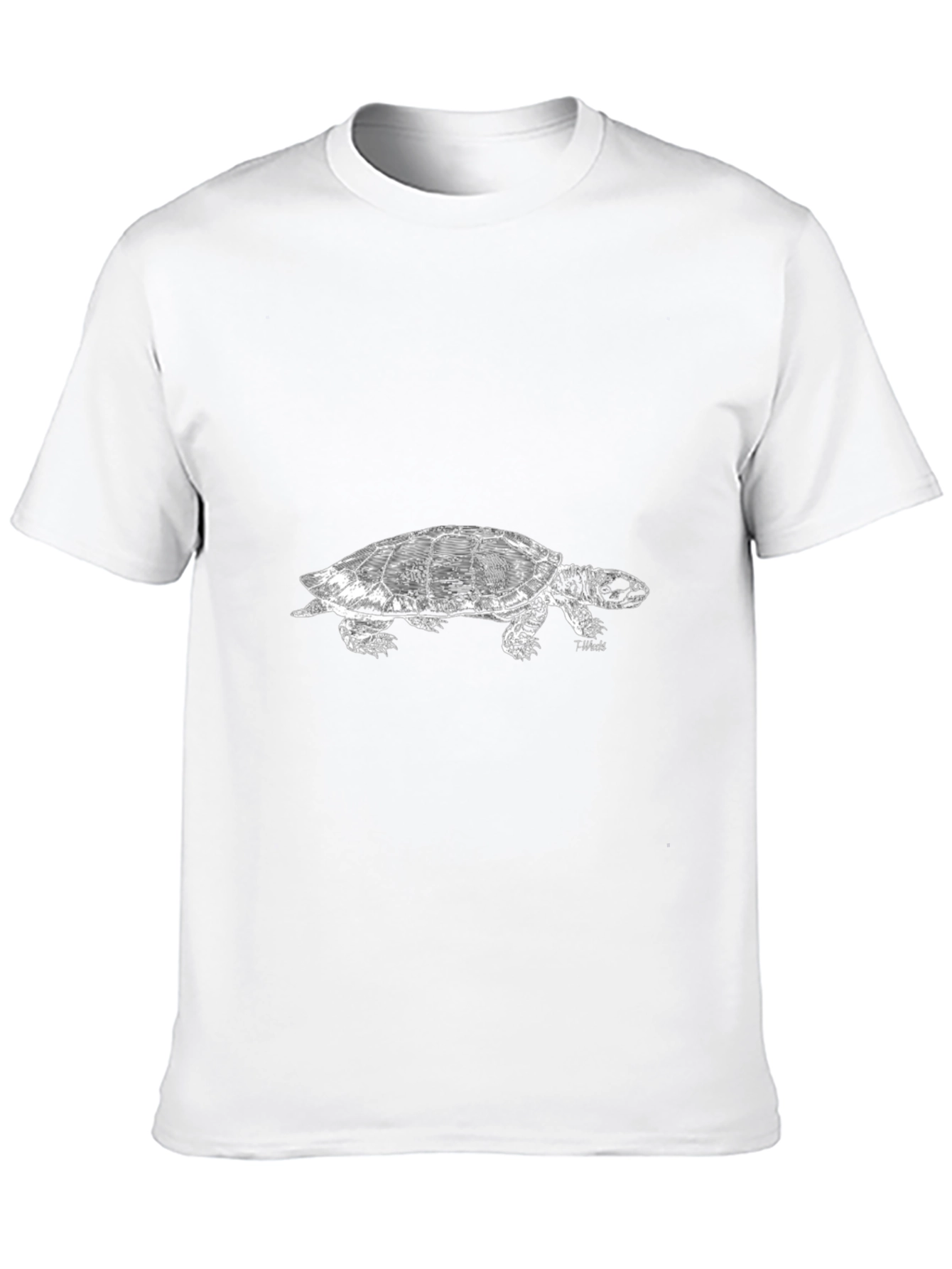 Black Black Turtle Graphic Tee - Cool Animal Design view 10