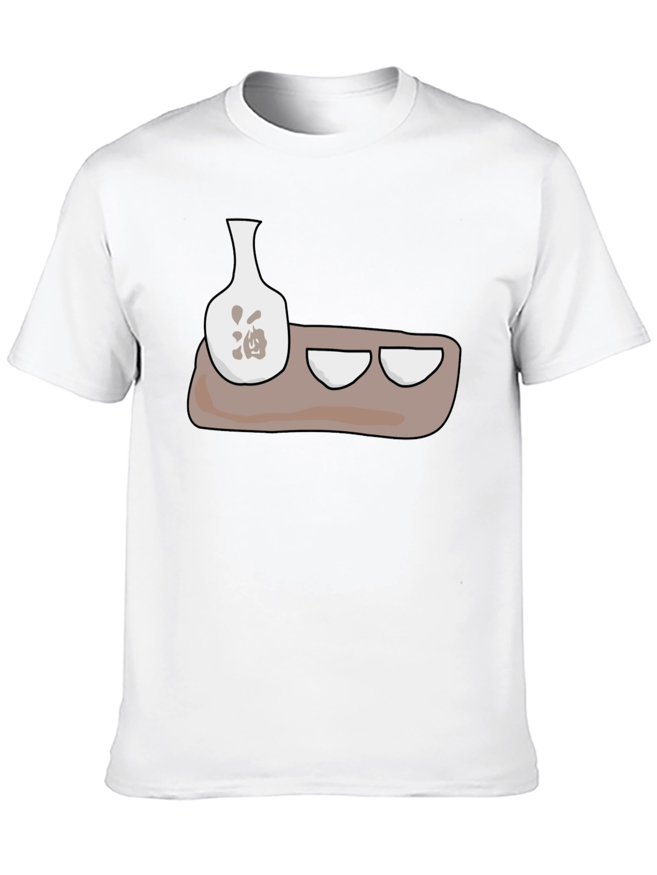 Black Sake Set Graphic T-Shirt - Black Cotton Blend view 10