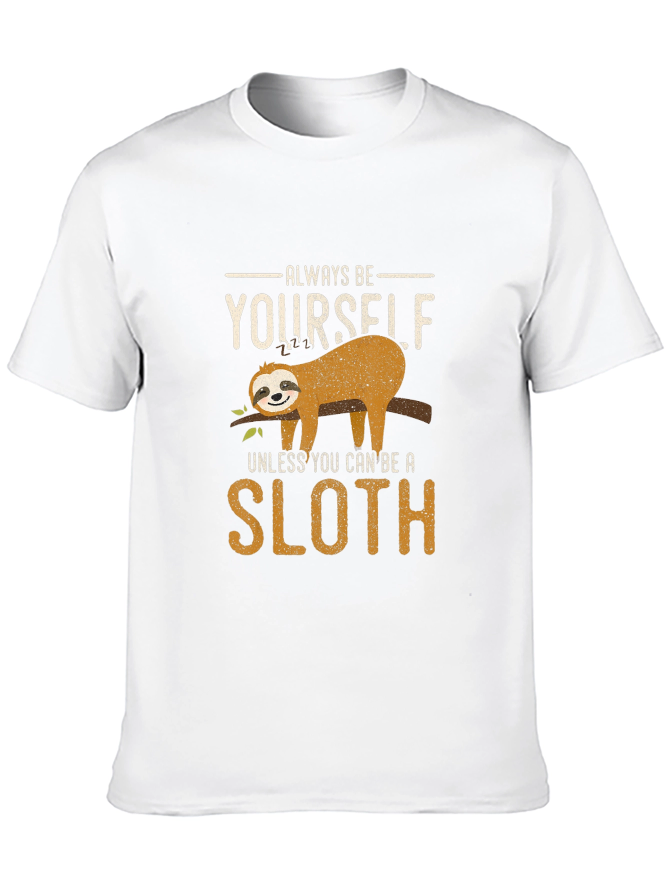 Black Always Be Yourself Sloth Graphic Tee view 10
