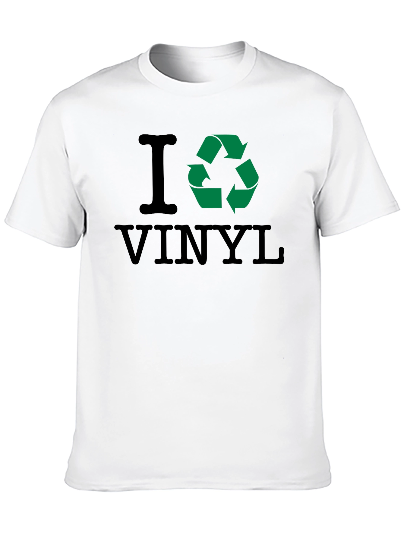 Black I Recycle Vinyl T-Shirt view 10