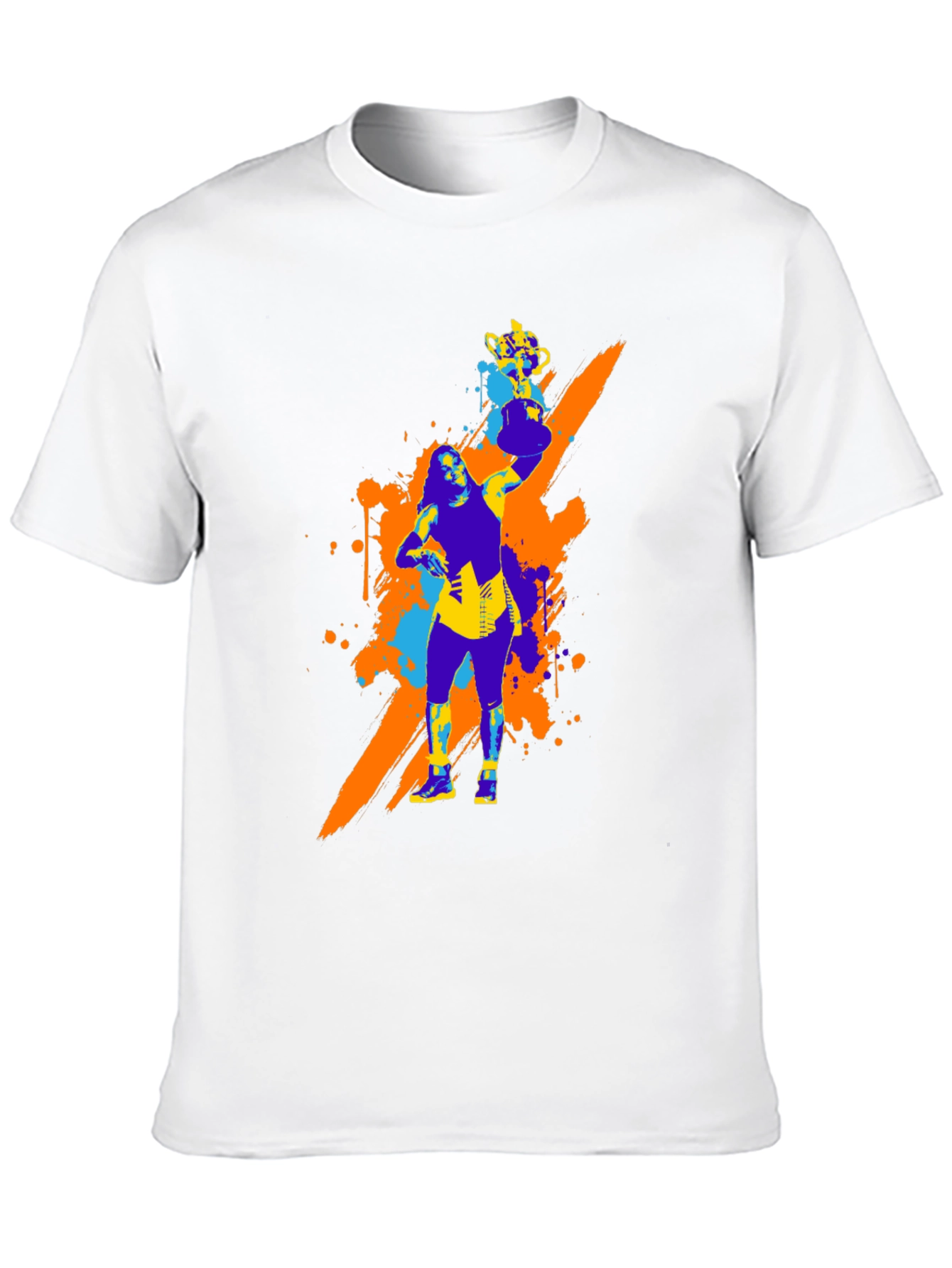 Black Bold Graphic Tee - Woman with Trophy view 10