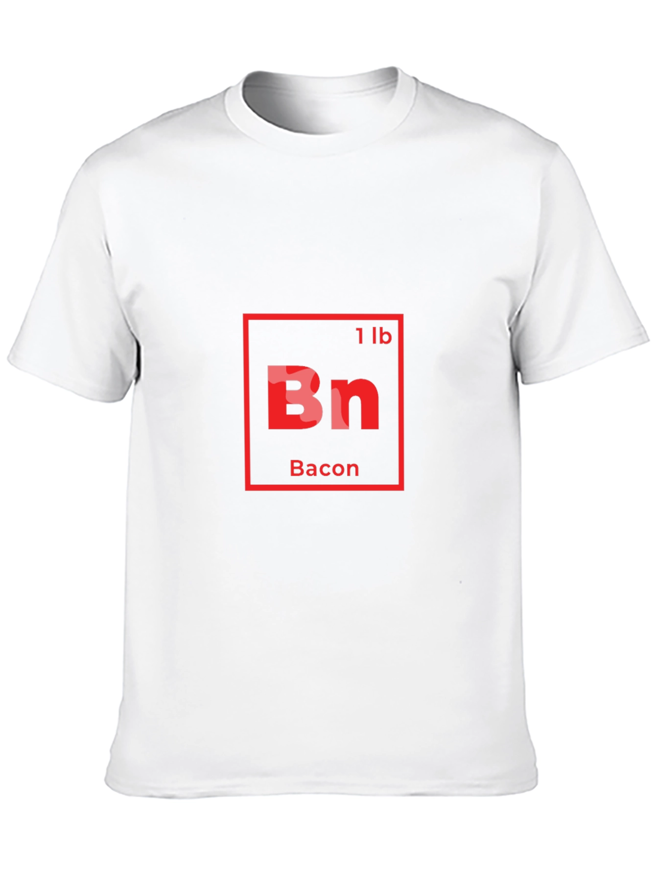 Black Bacon Periodic Table Style Men's Black T-Shirt view 10