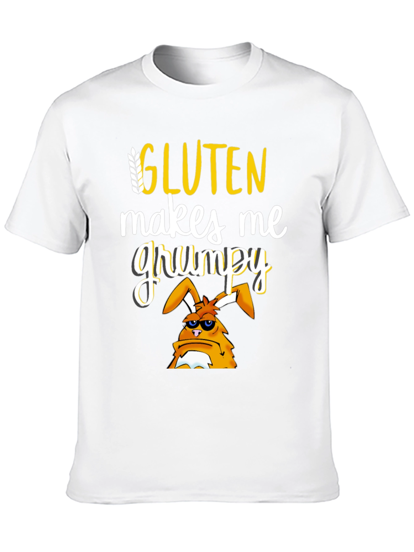 Black Gluten Makes Me Grumpy T-Shirt view 10