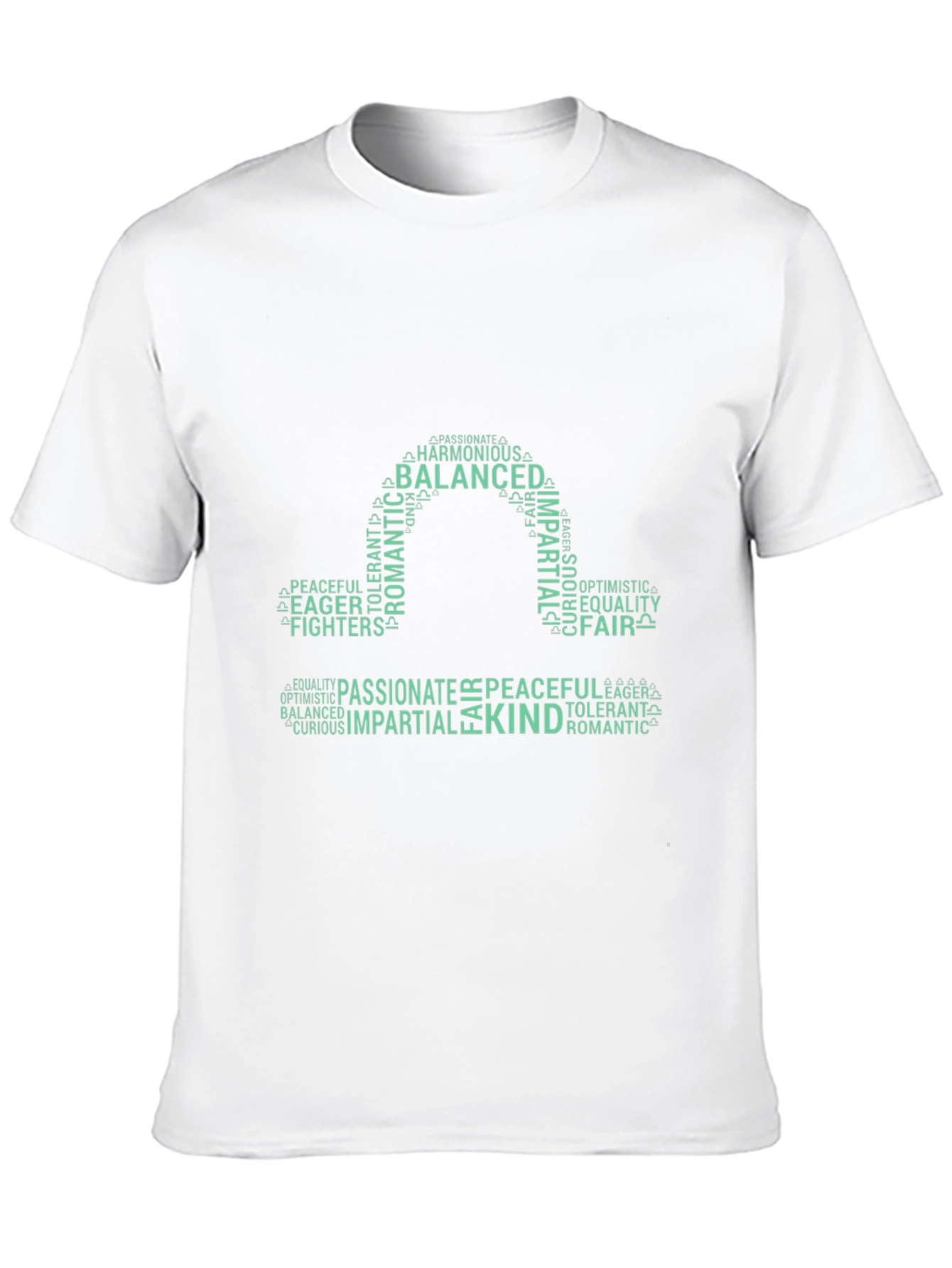 Balanced Libra Word Art Tee - Black - 10