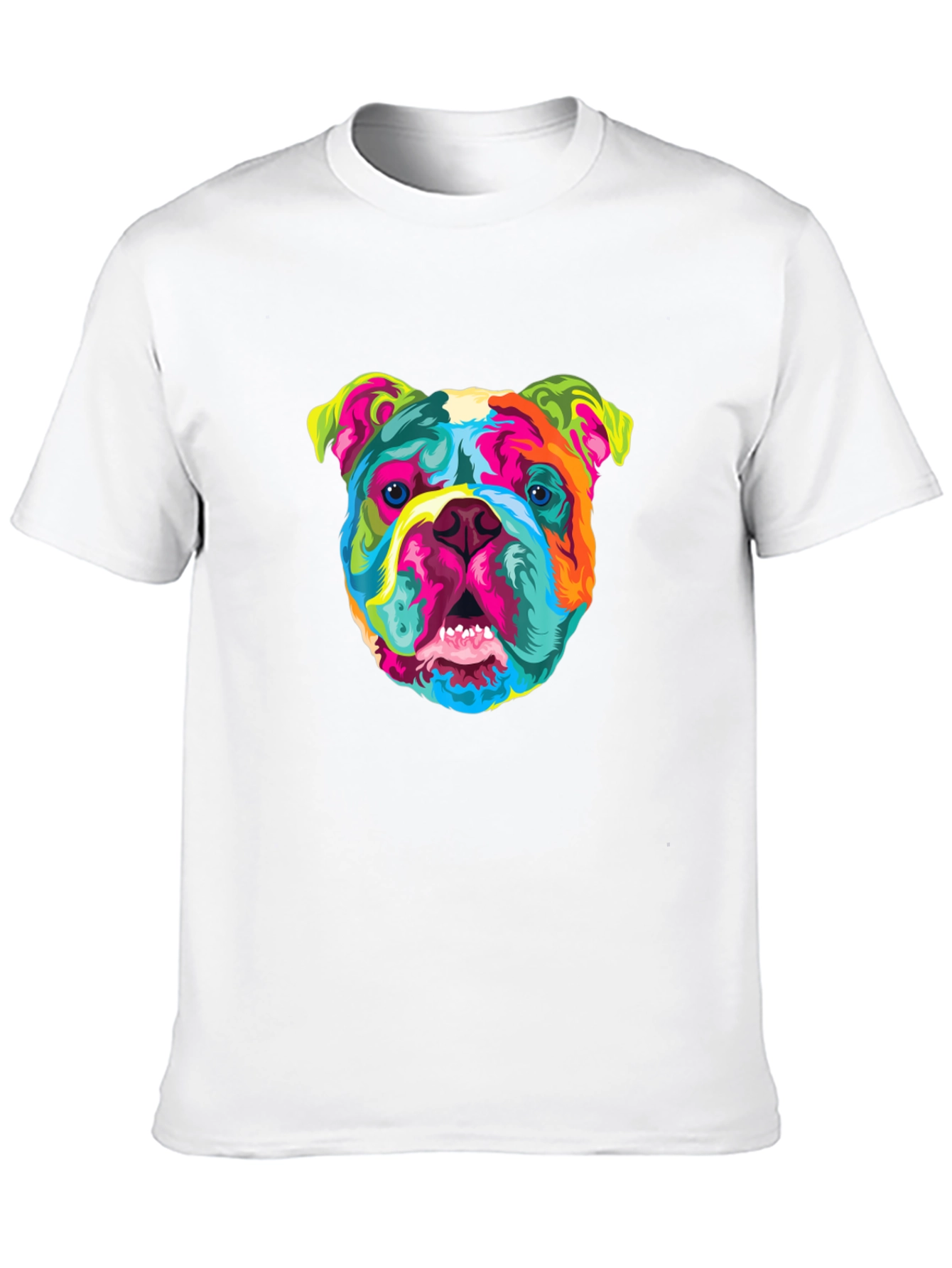 Black Vibrant Bulldog Graphic Tee - Cool Dog Lover's T-Shirt view 10