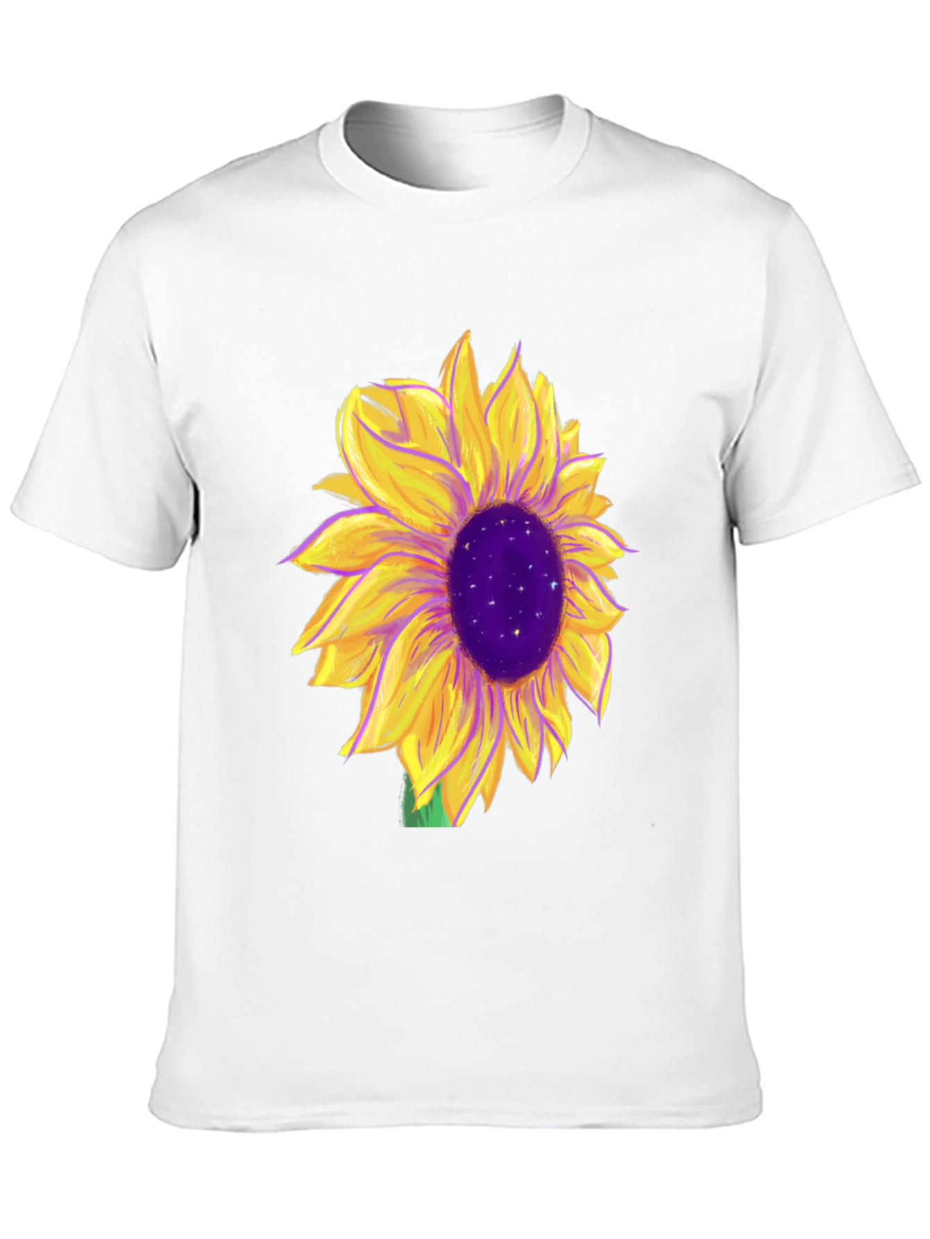 Black Sunflower Graphic Tee - Black Cotton Blend view 10