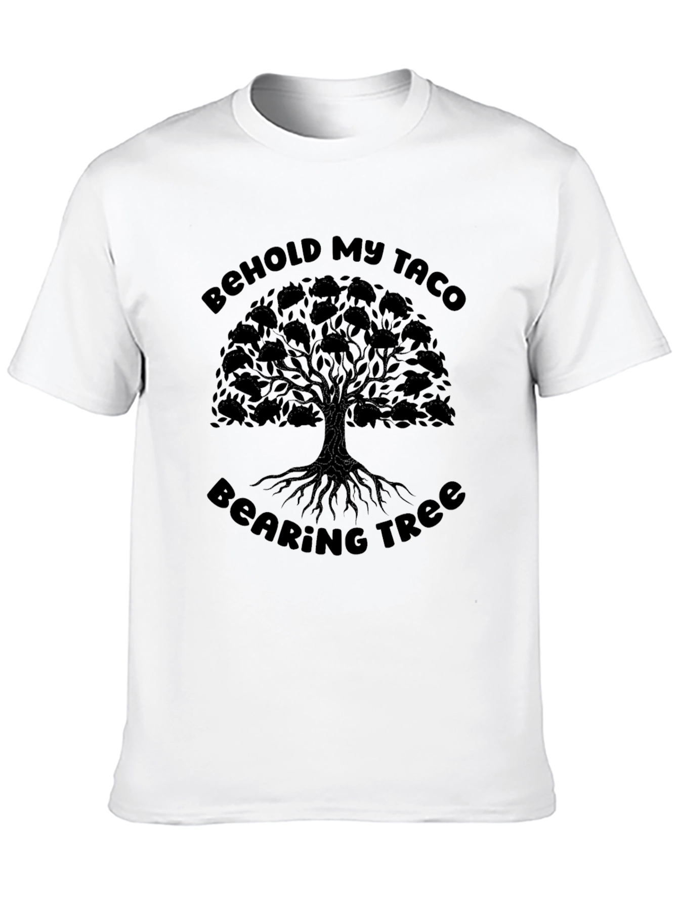 Black Taco Tree Graphic Tee - Behold My Taco Bearing Tree view 10