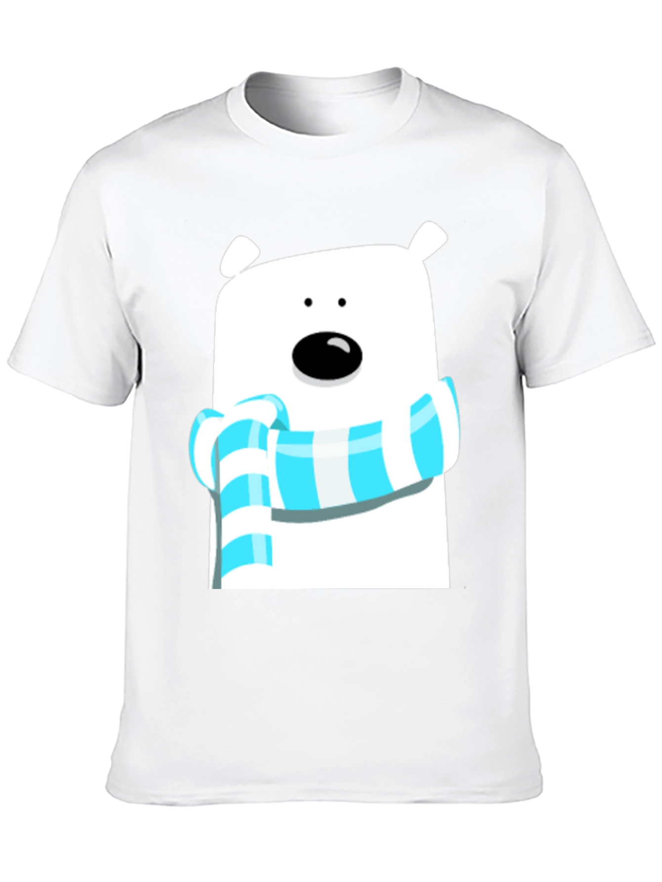 Black Bear Scarf Graphic Tee - Cute Black T-Shirt view 10