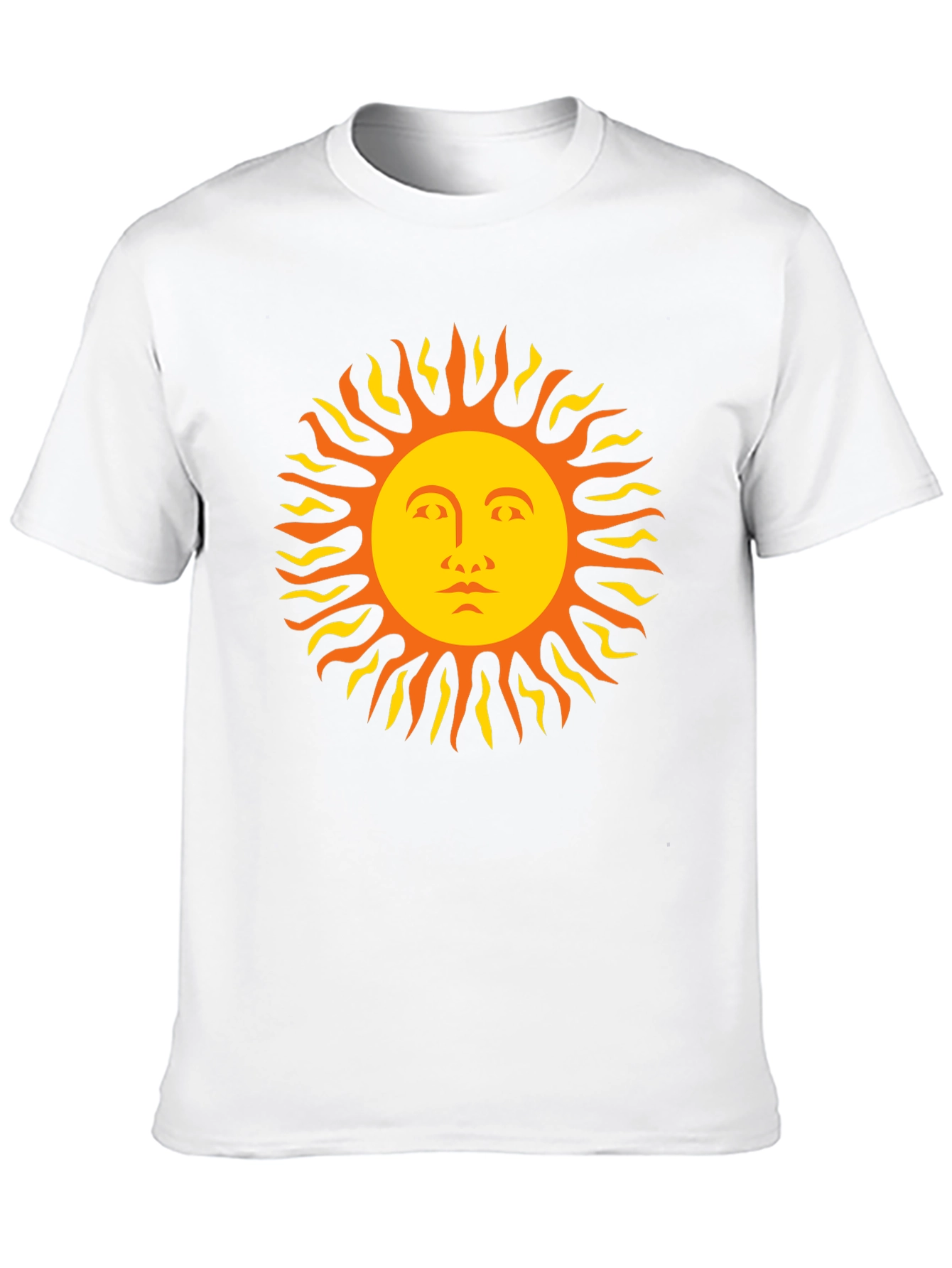 Black Sun Face Graphic Tee - Black Cotton T-Shirt view 10