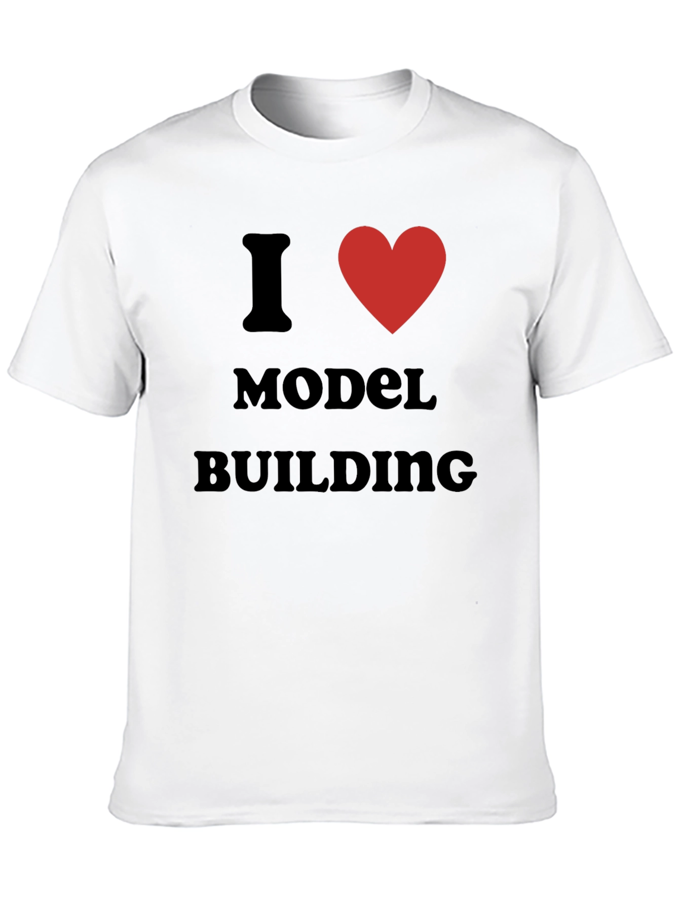 Black I Love Model Building Black T-Shirt view 10