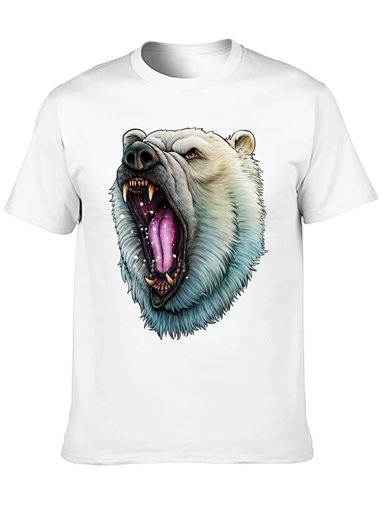 Black Polar Bear Graphic Tee - Roaring Wild Style view 10