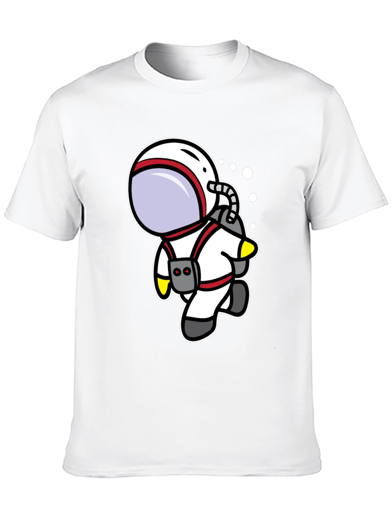 Black Cartoon Astronaut Black T-Shirt view 10