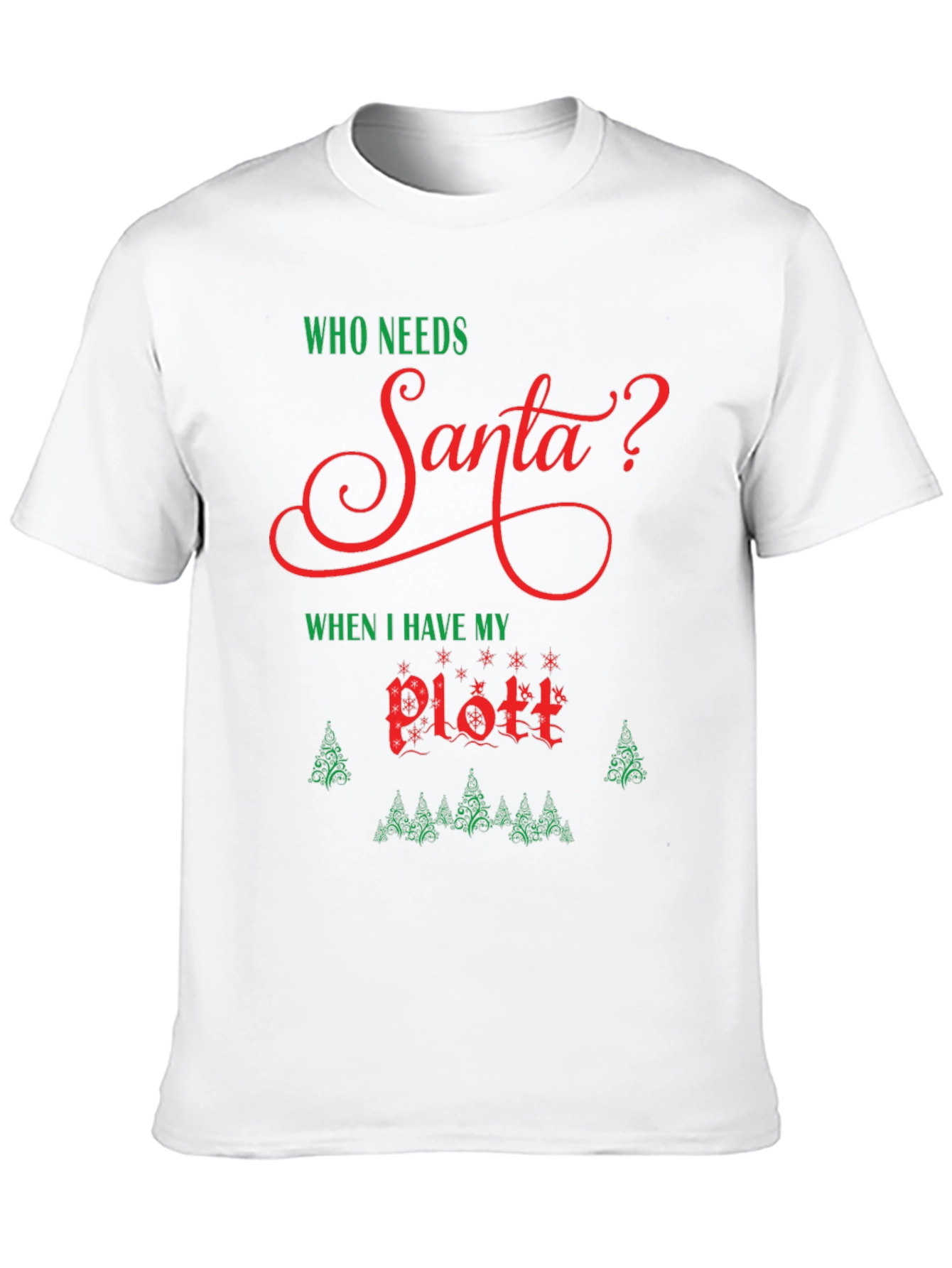 Black Who Needs Santa? 'Plott' T-Shirt view 10