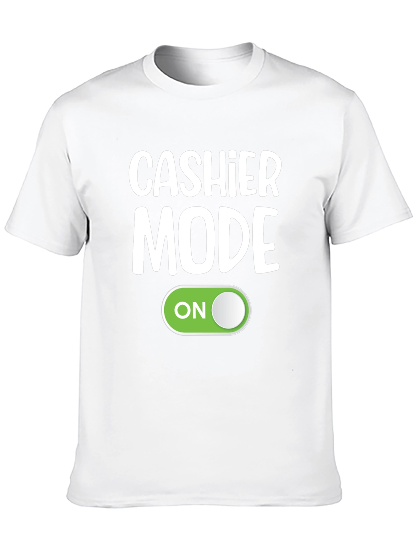 Black Cashier Mode On Black T-Shirt Funny Employee Gift view 10