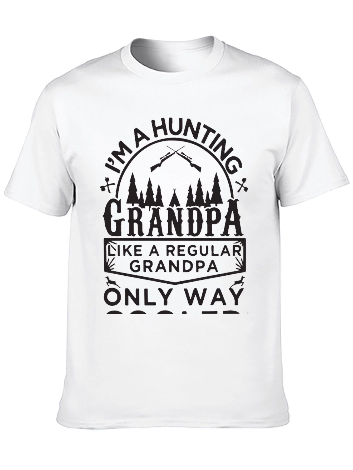 Black Hunting Grandpa T-Shirt view 10