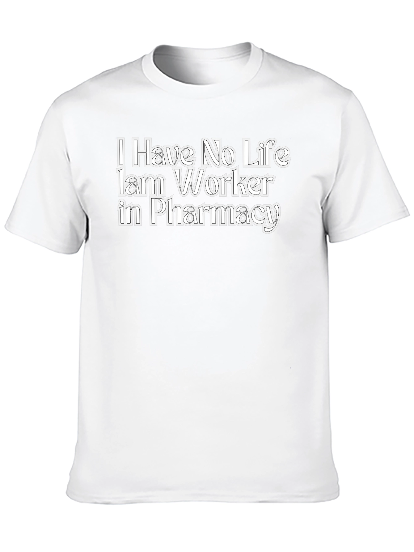 Black Pharmacy Worker T-Shirt Funny No Life Job Tee view 10