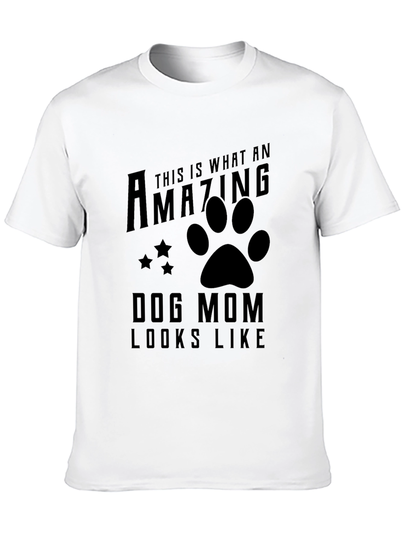 Black Amazing Dog Mom T-Shirt - Black Graphic Tee view 10