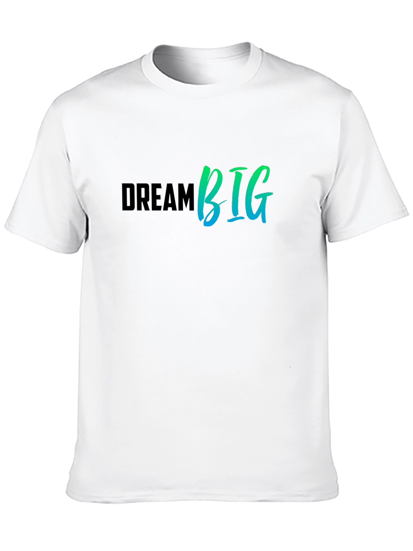 Black Dream Big Graphic Tee - Black Cotton T-Shirt view 10