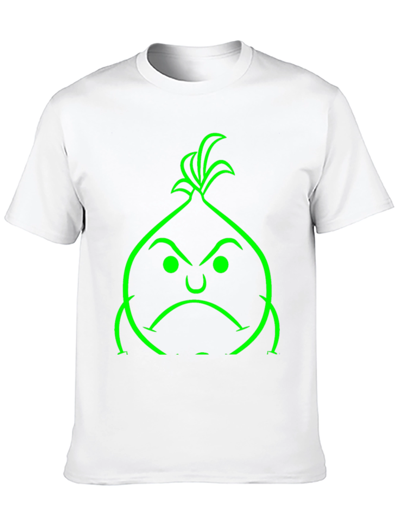 Black Grumpy Green Onion Graphic Tee - Black Cotton Blend view 10