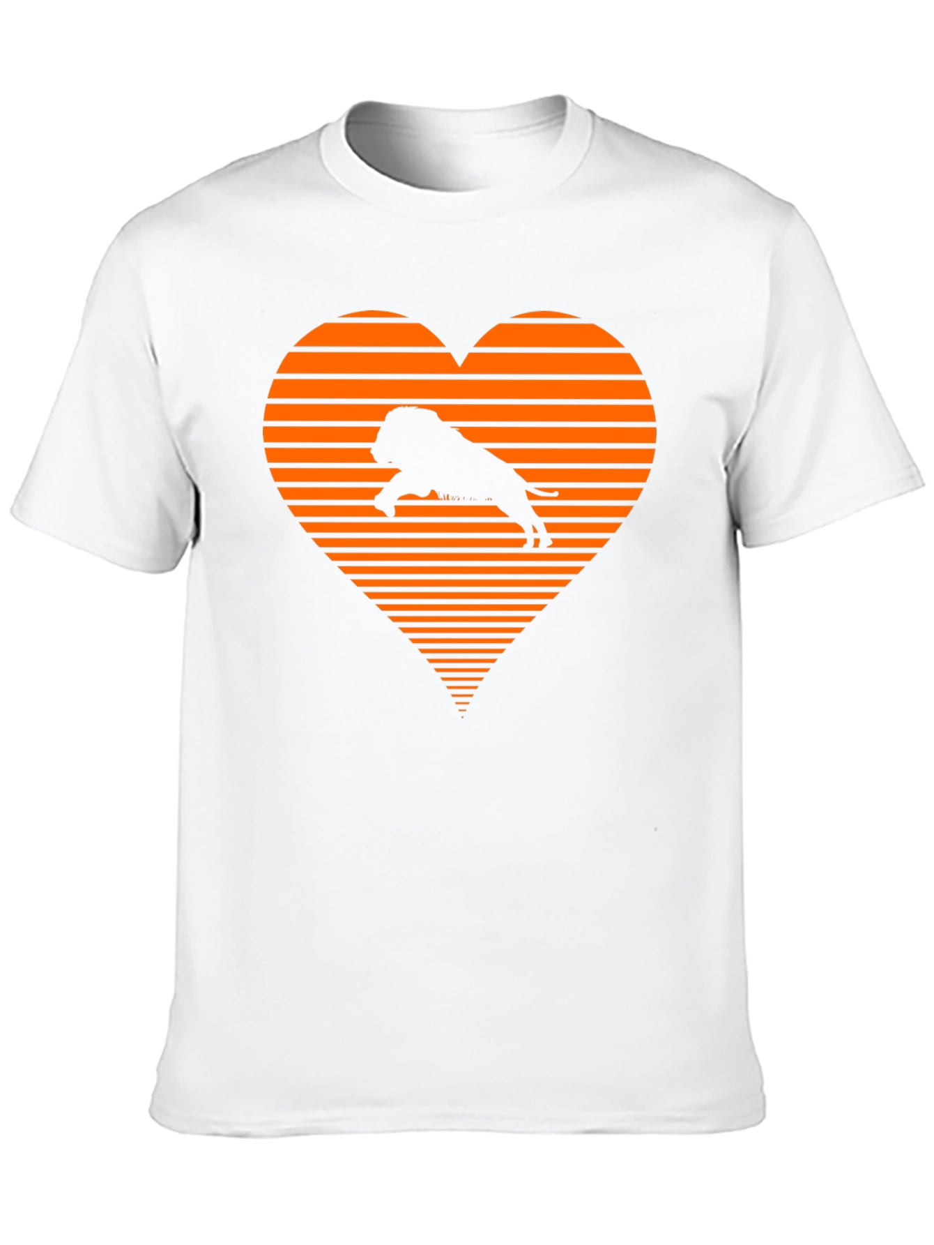 Black Lion Heart Striped Graphic T-Shirt view 10