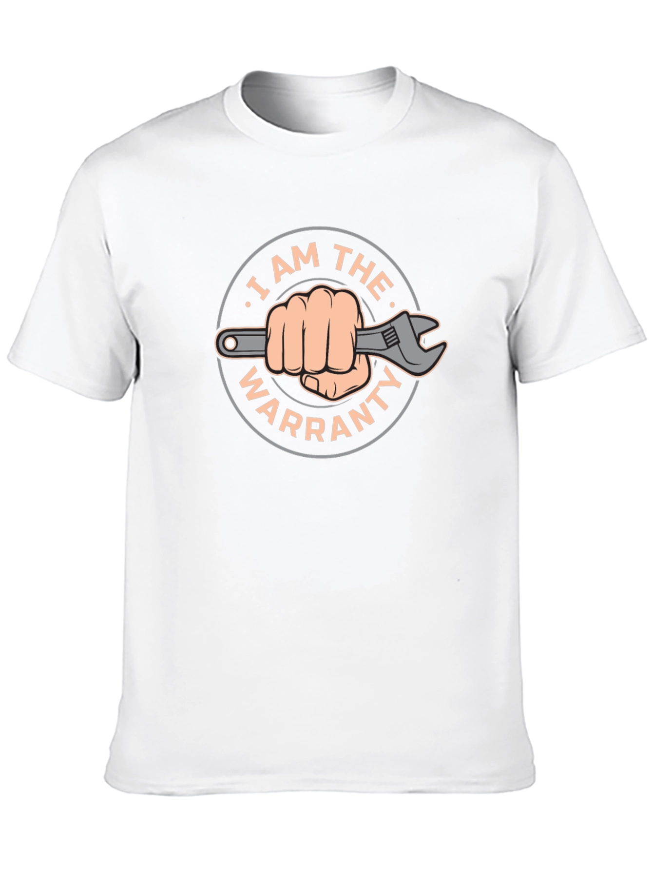 Black I Am The Warranty Funny Wrench Graphic T-Shirt view 10