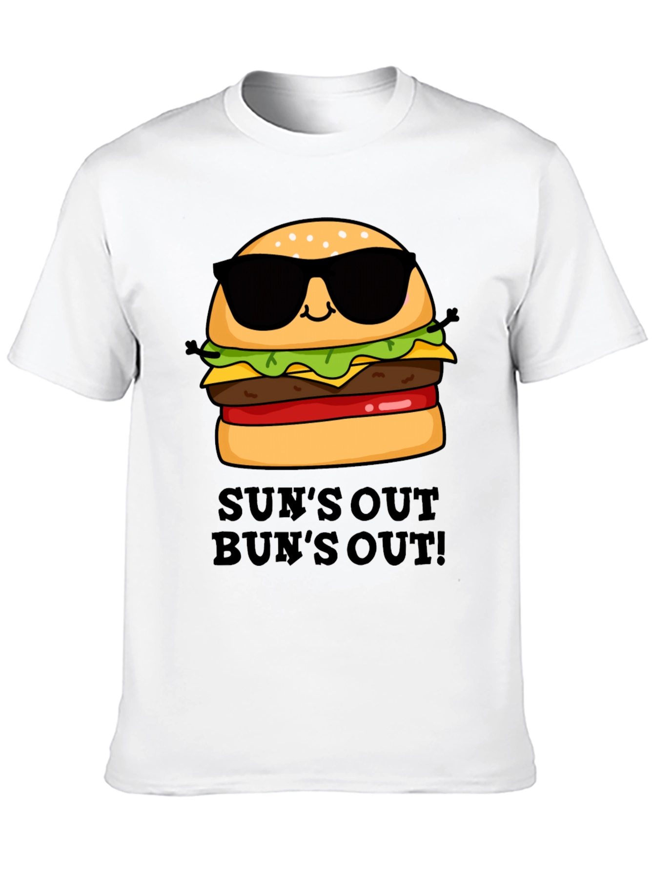 Black Sun's Out Bun's Out Burger Graphic Tee view 10