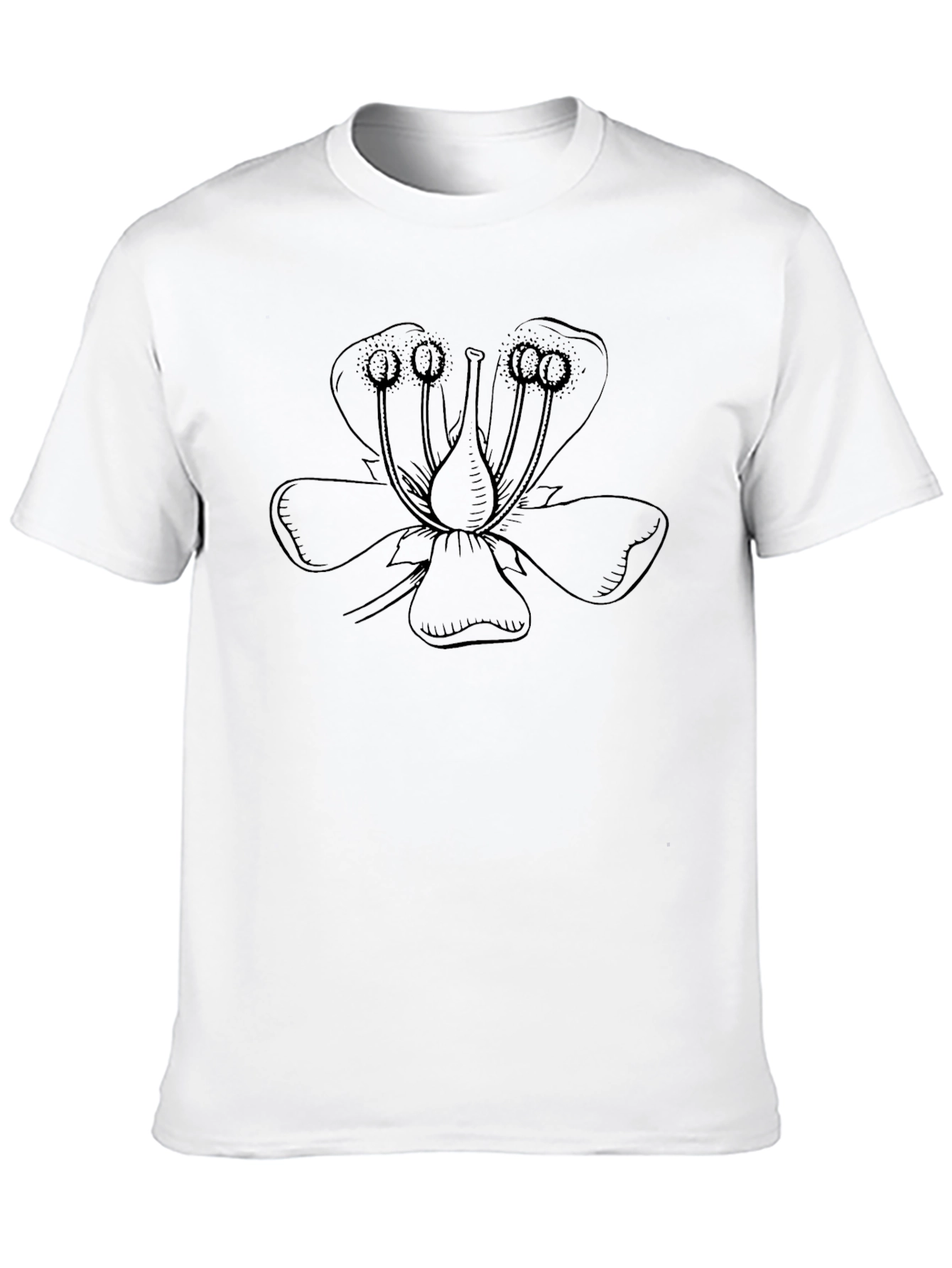 Black Black Floral Graphic Tee - Stylish & Unique view 10