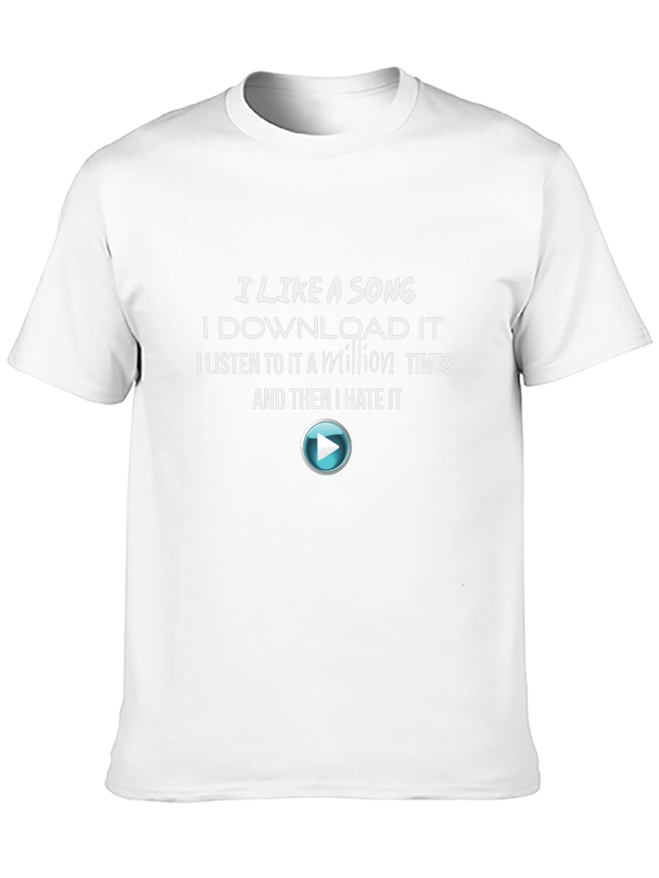 Black Funny 'I Like a Song' Graphic T-Shirt view 10