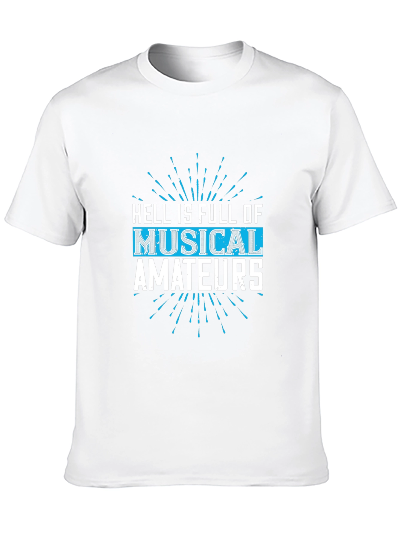 Black Hell is Full of Musical Amateurs T-Shirt - Black view 10