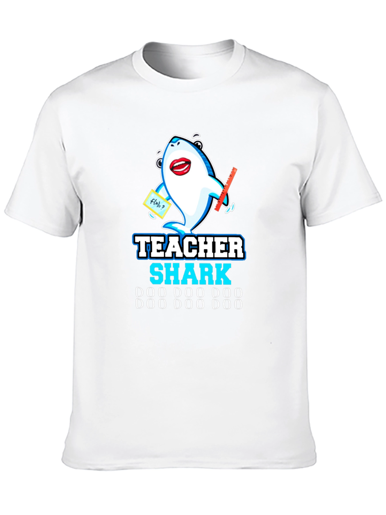 Black Teacher Shark Doo Doo T-Shirt view 10