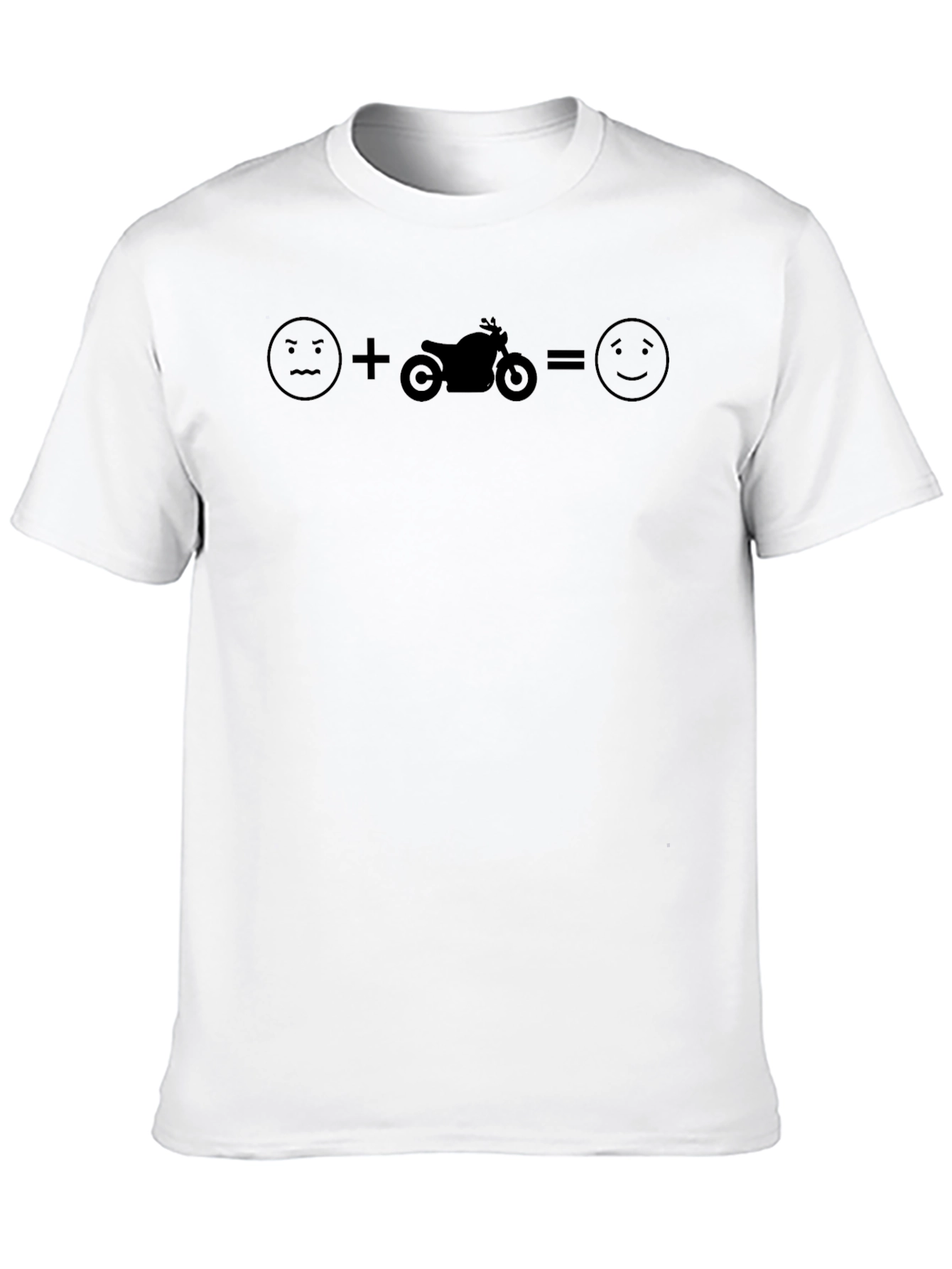 Black Motorcycle Equals Happy T-Shirt - Biker Tee view 10