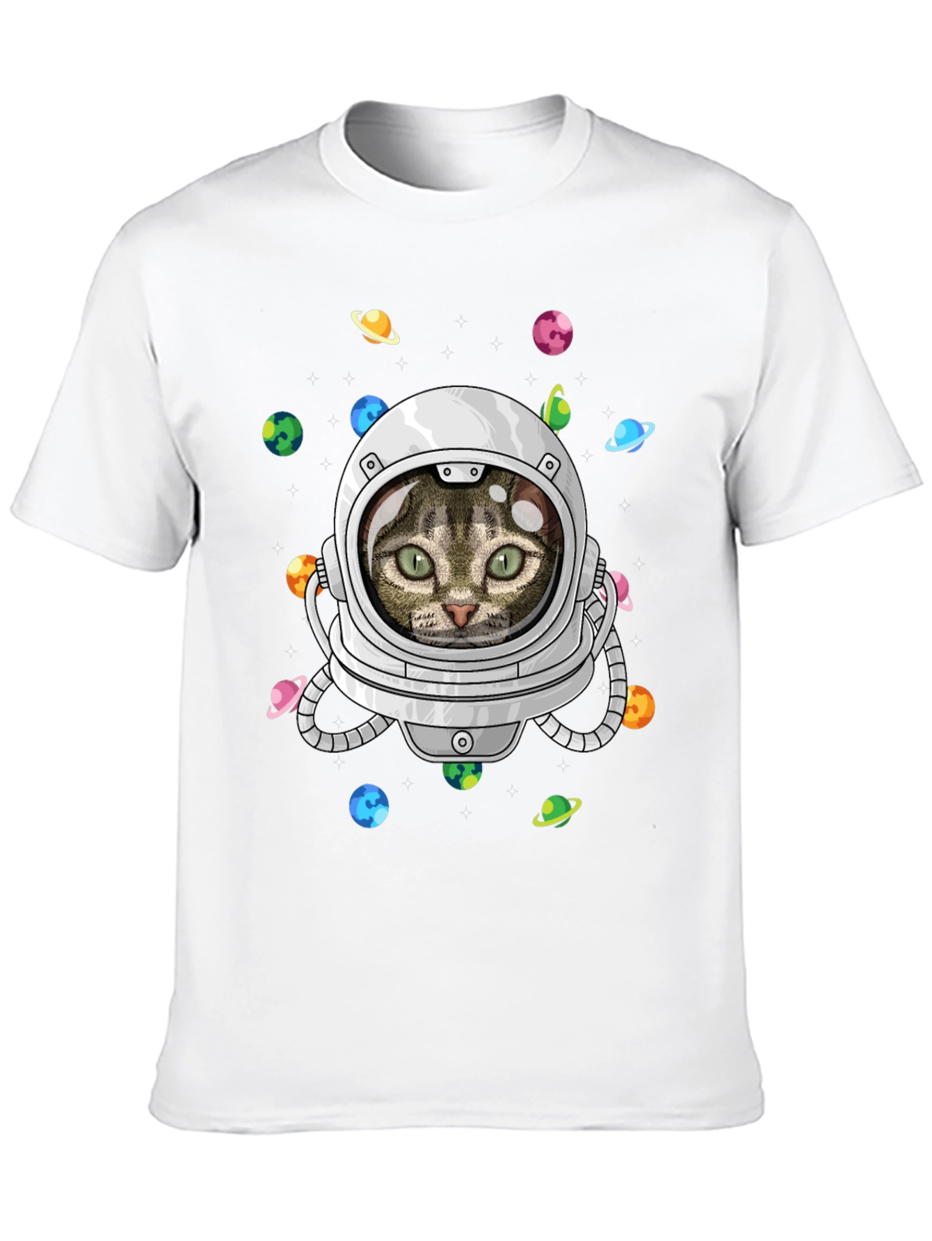 Black Astronaut Cat T-Shirt view 10