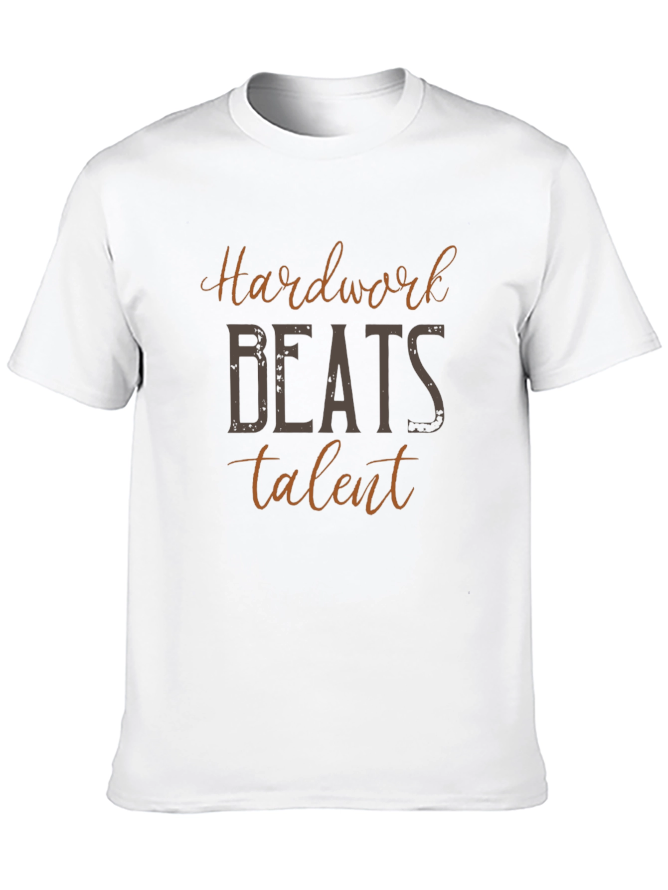 Black Hardwork Beats Talent Black Graphic Tee Shirt view 10
