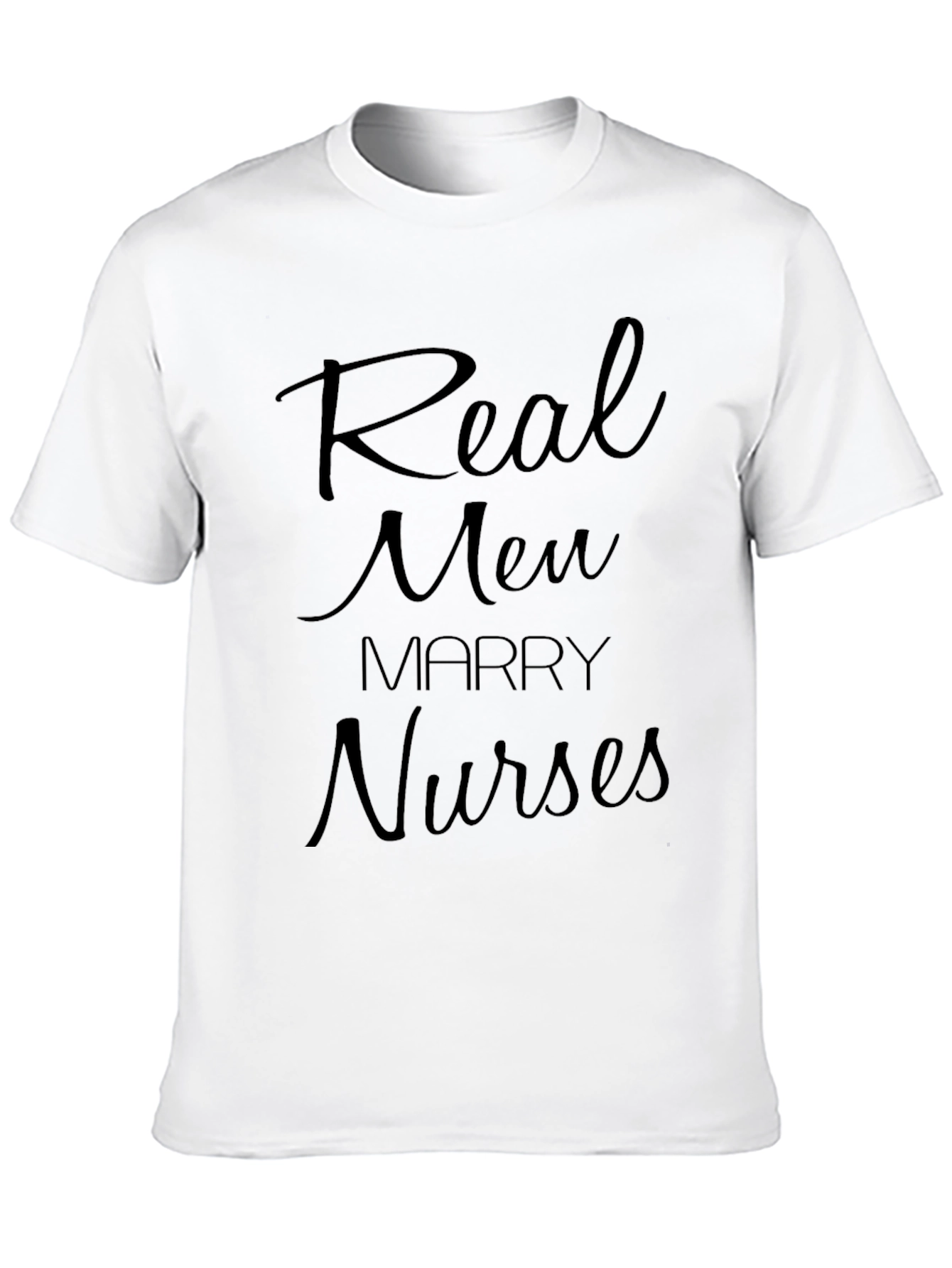 Black Real Men Marry Nurses T-Shirt - Bold Statement Tee view 10