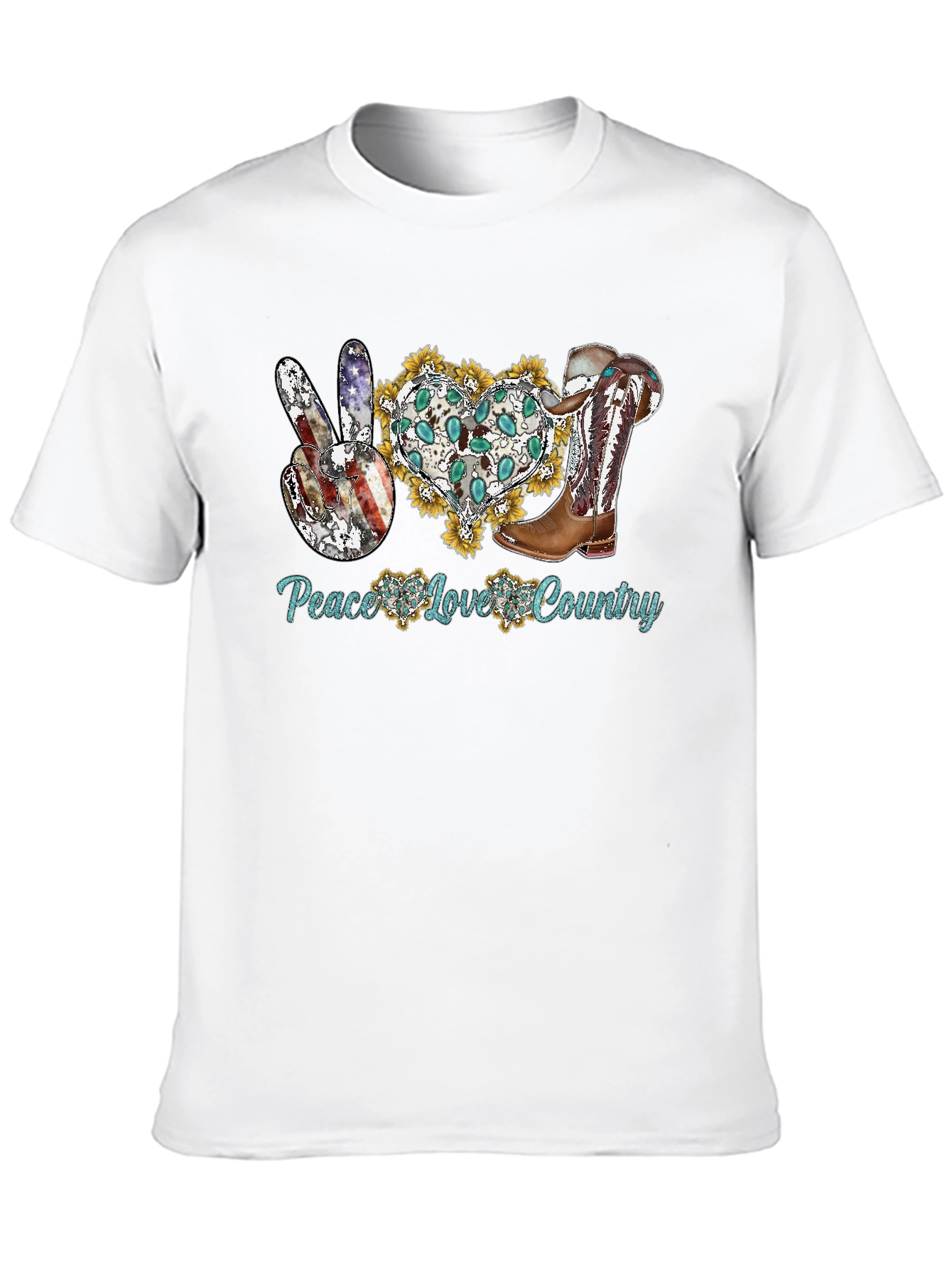 Peace Love Country Graphic Tee - 10